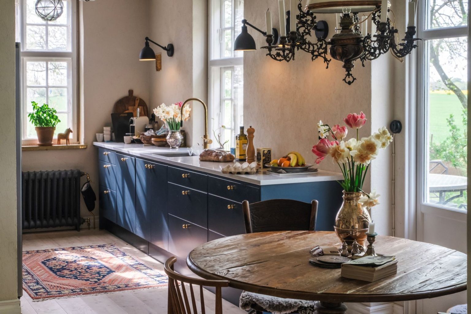 cuisine bleue décoration scandinave