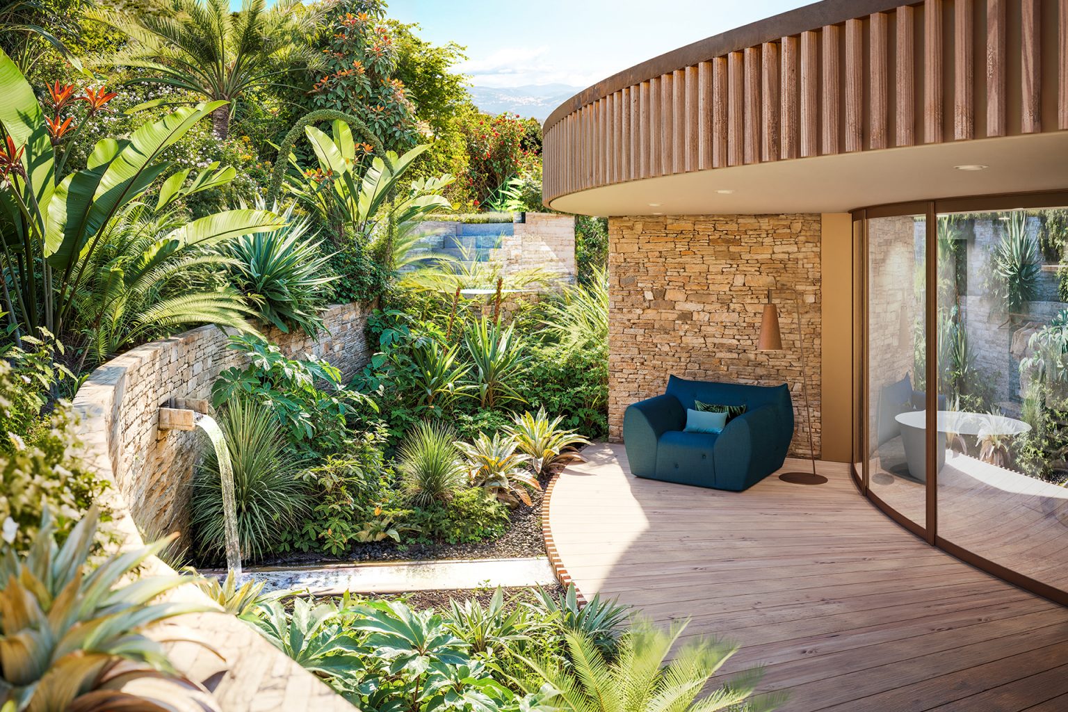 terrasse maison CURV à Vence