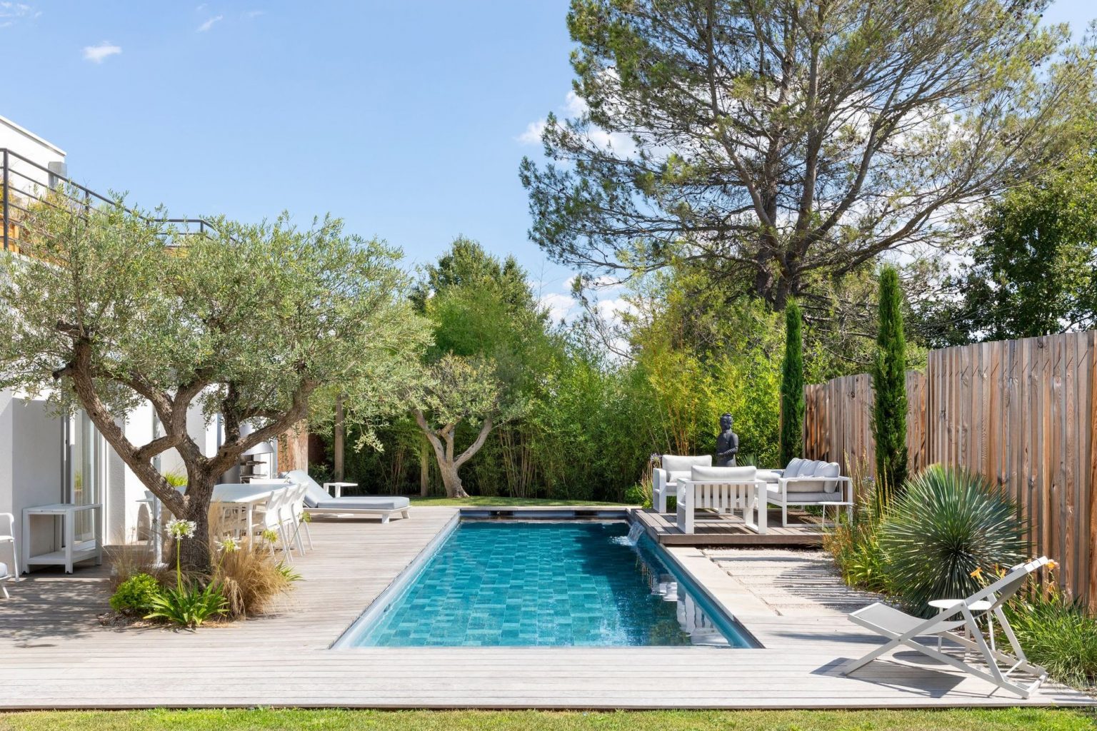 jardin Provence avec piscine