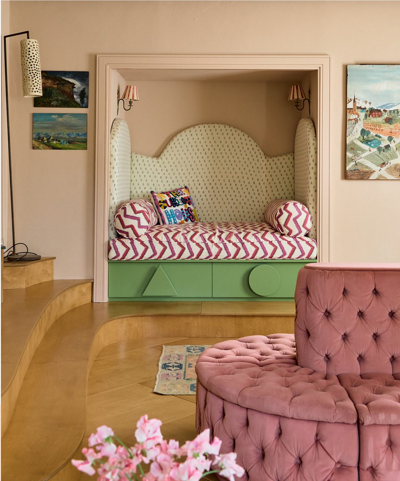 salon décoration colorée anglaise originale