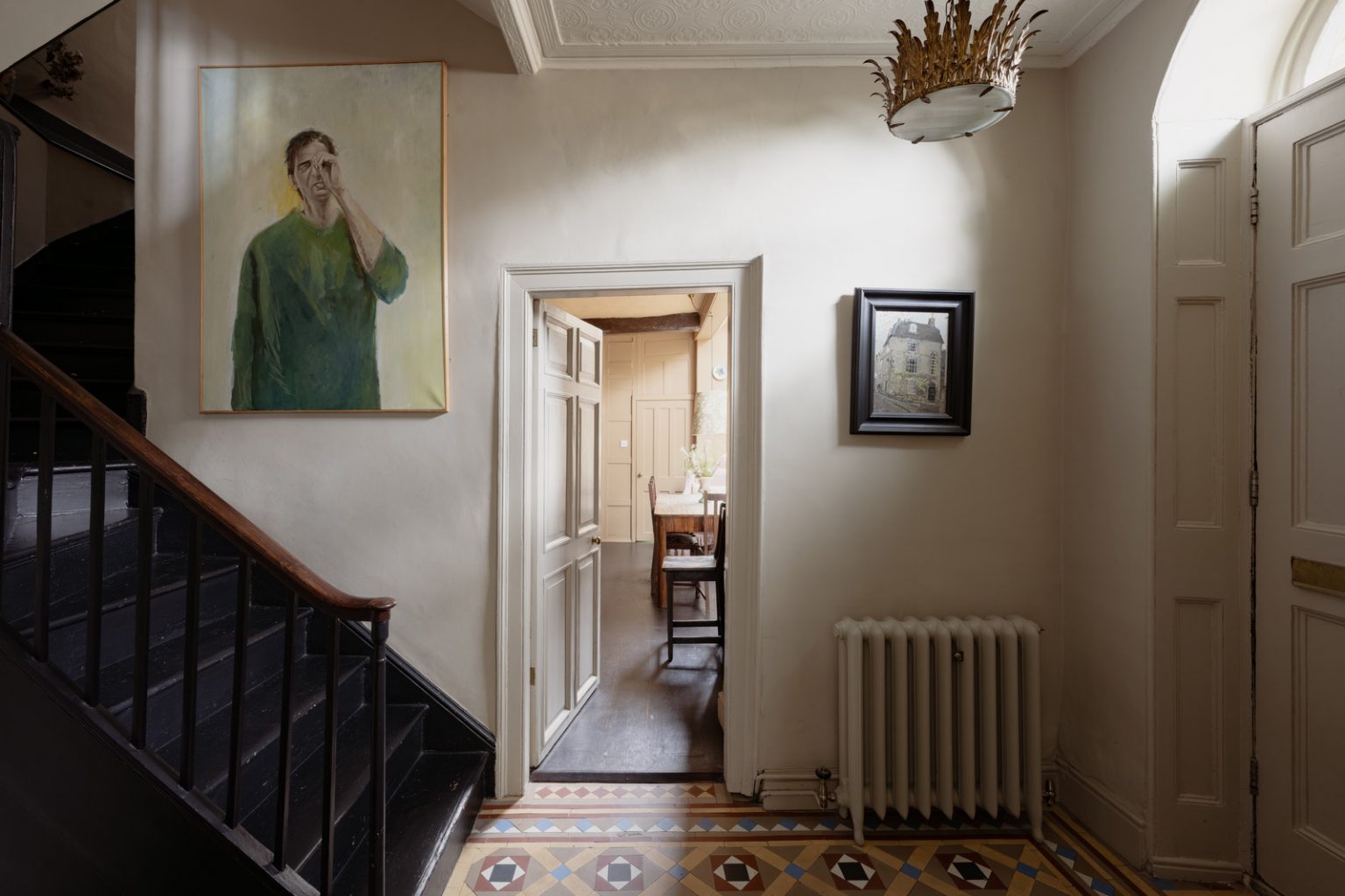 entrée avec carrelage ancien Minton