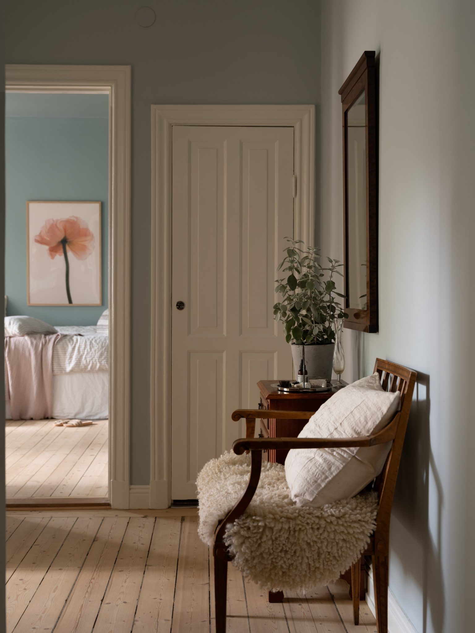 entrée studio 41m2 décoration vintage