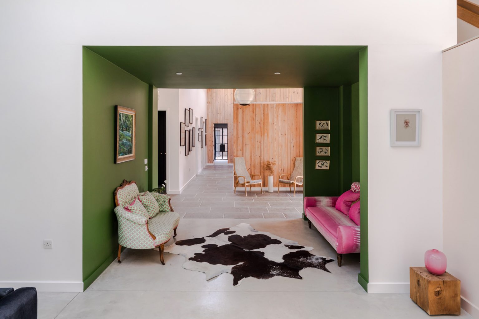salon mur vert