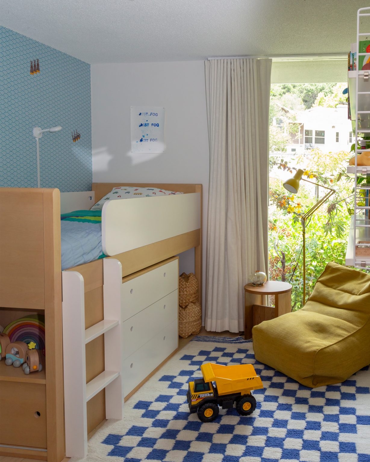 chambre enfant maison Pasadena Puelicher House décoration mid-century