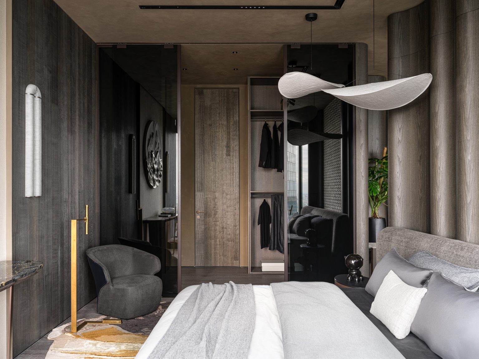 chambre contemporaine avec dressing