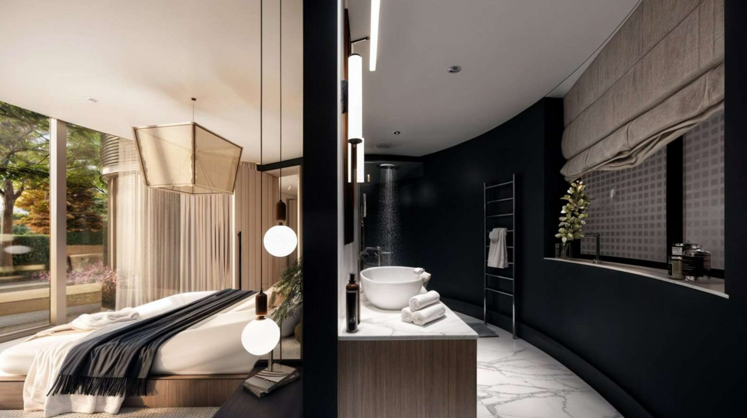 chambre avec salle de bain