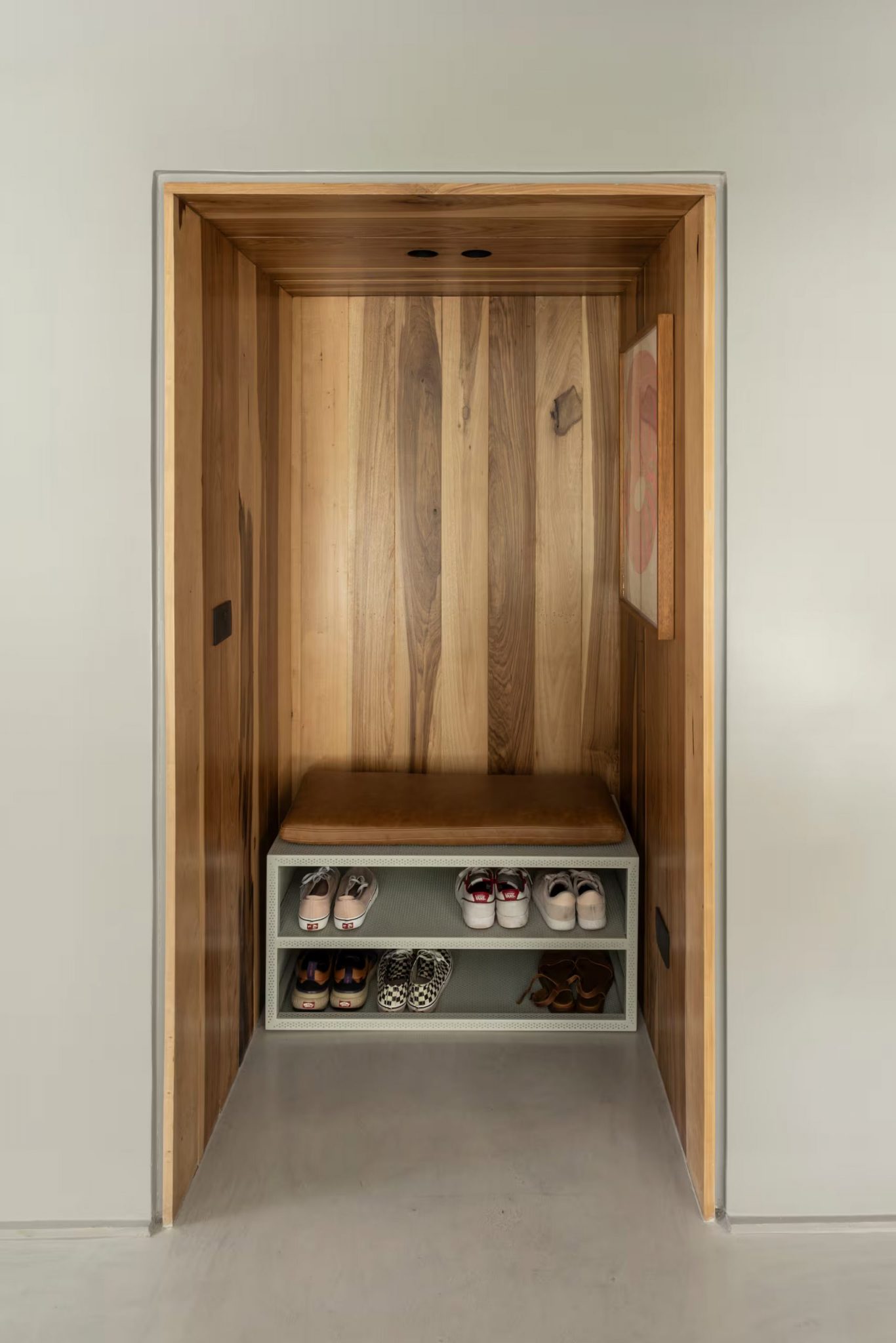 alcove avec rangement chaussures