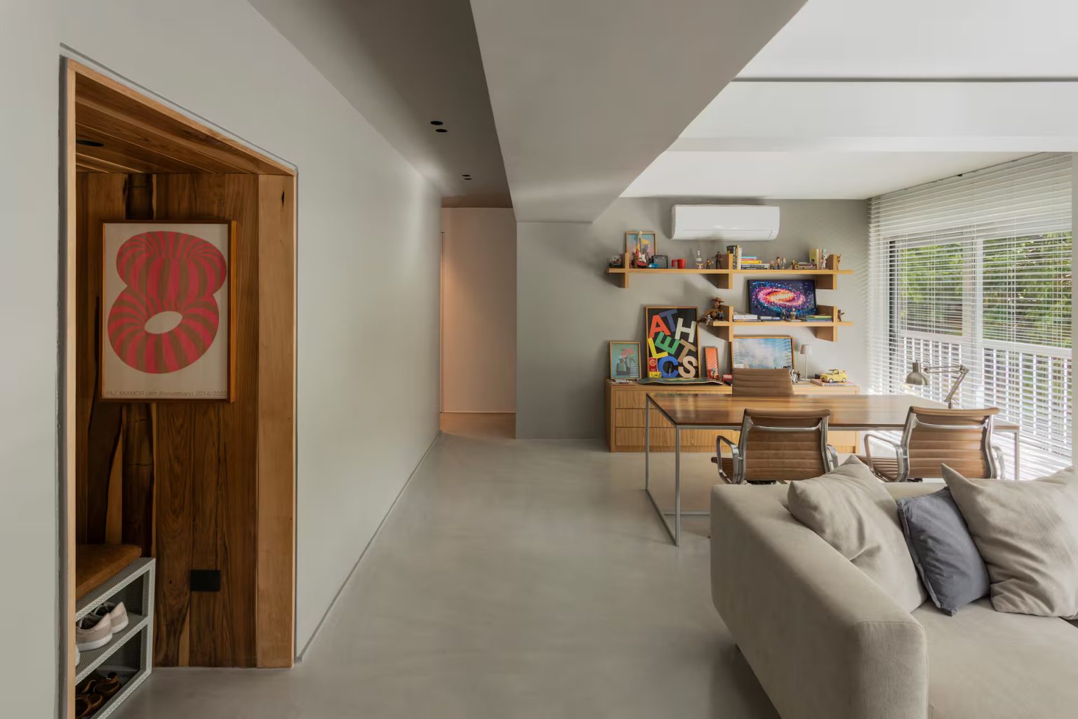 bureau avec canapé décoration contemporaine