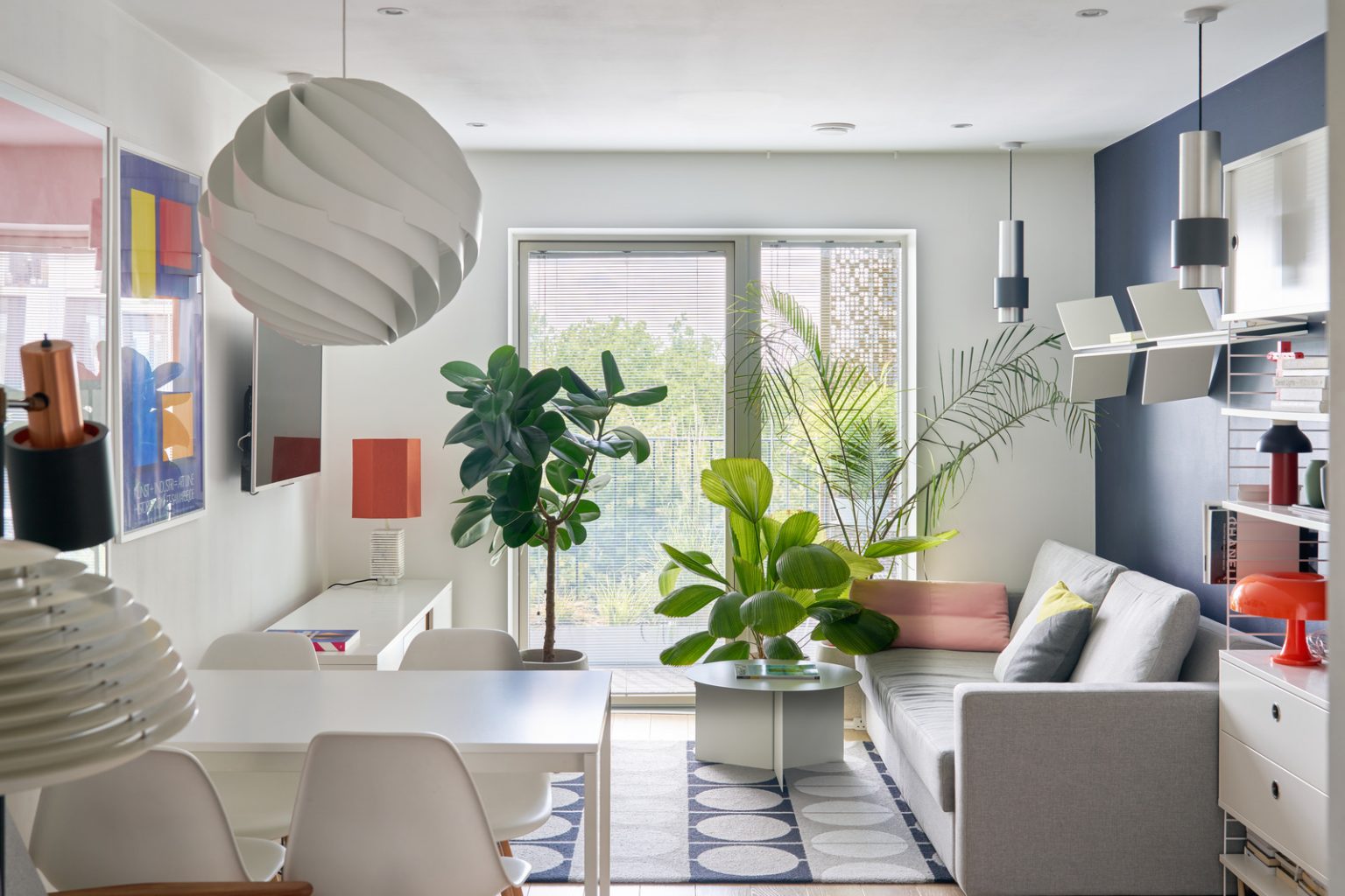 salon décoration contemporaine appartement 48m2