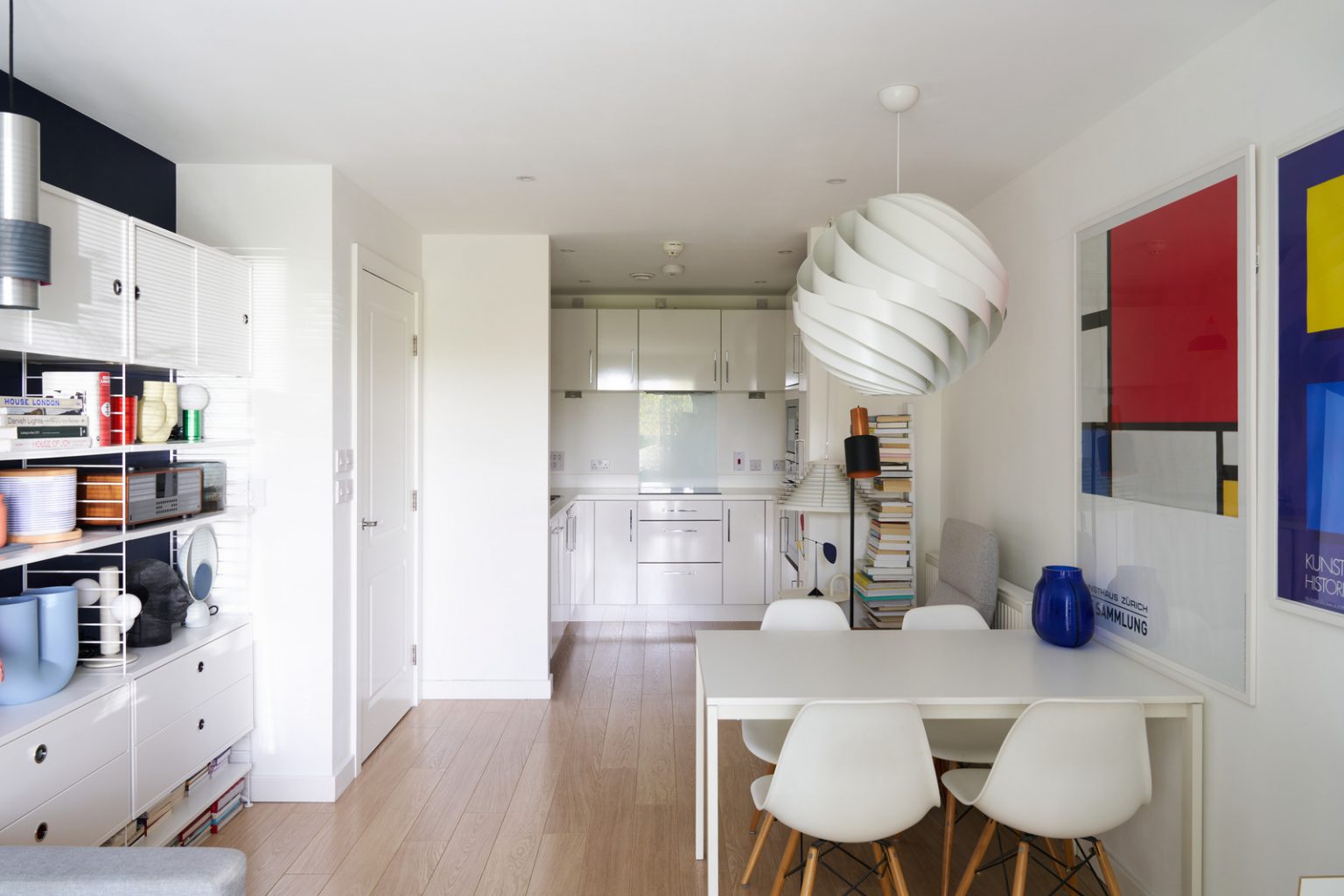 cuisine et salle à manger décoration contemporaine appartement 48m2