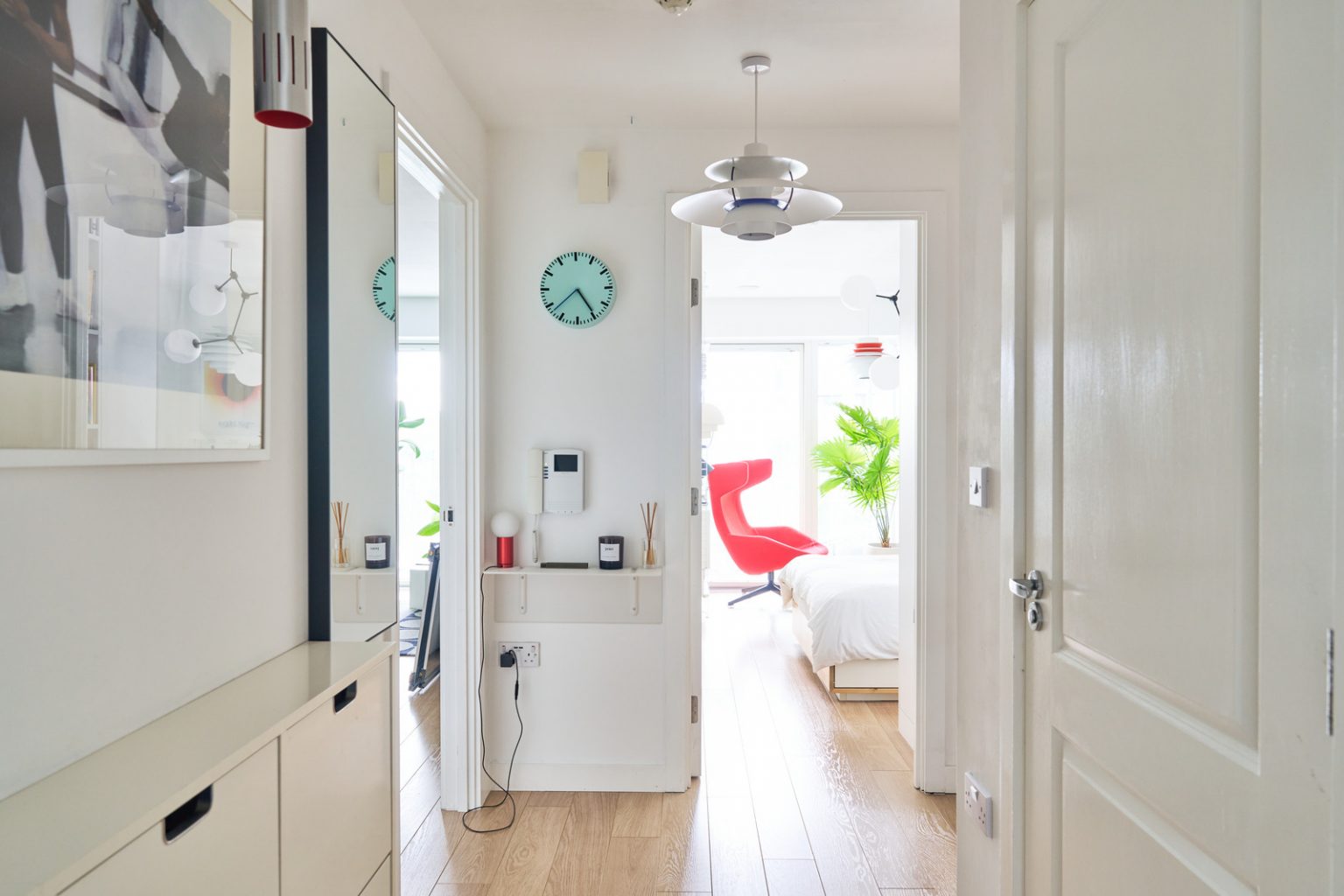 entrée décoration contemporaine appartement 48m2