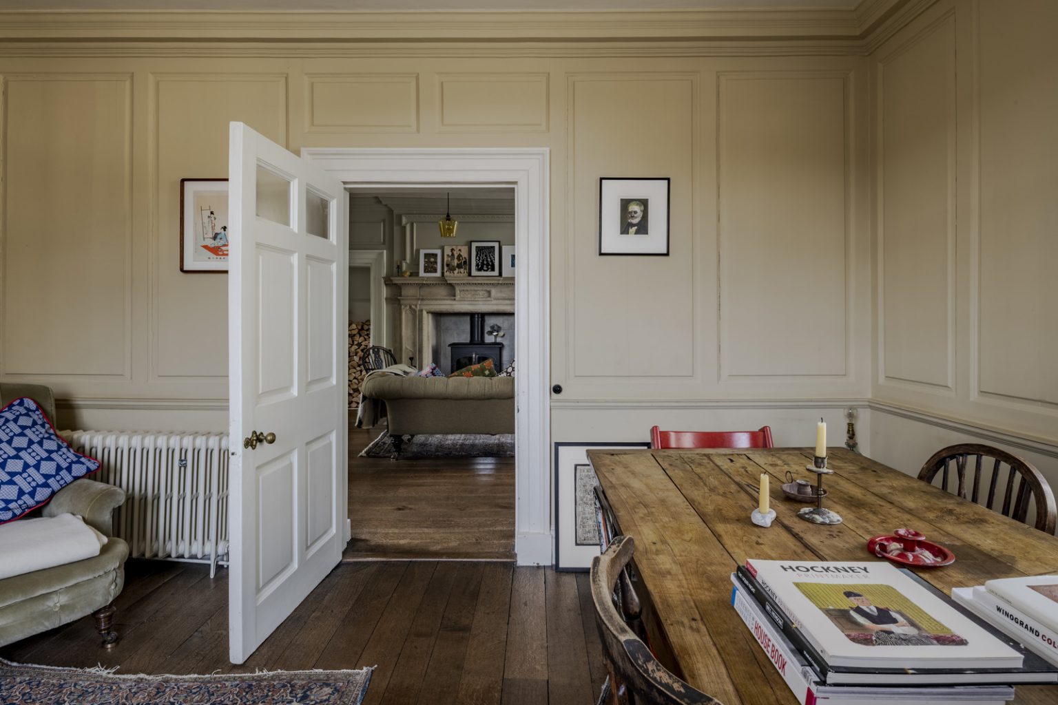 salle à manger décoration vintage et rustique maison 18e siècle Angleterre