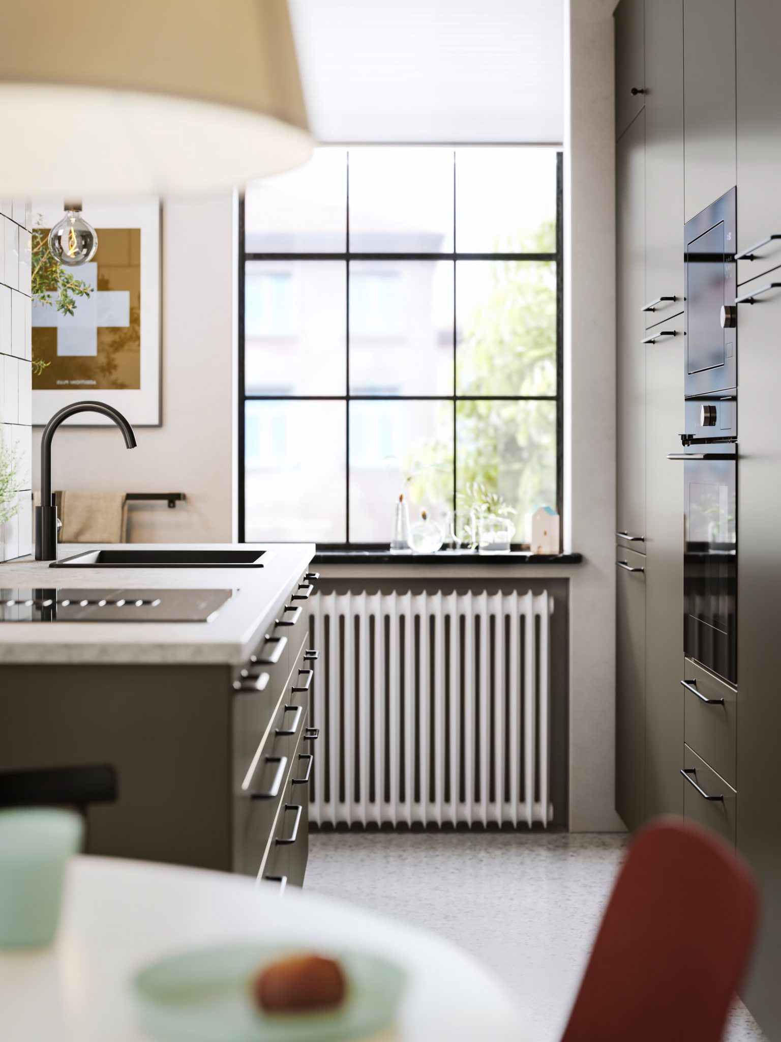 cuisine Metod IKEA couleur beige-brun