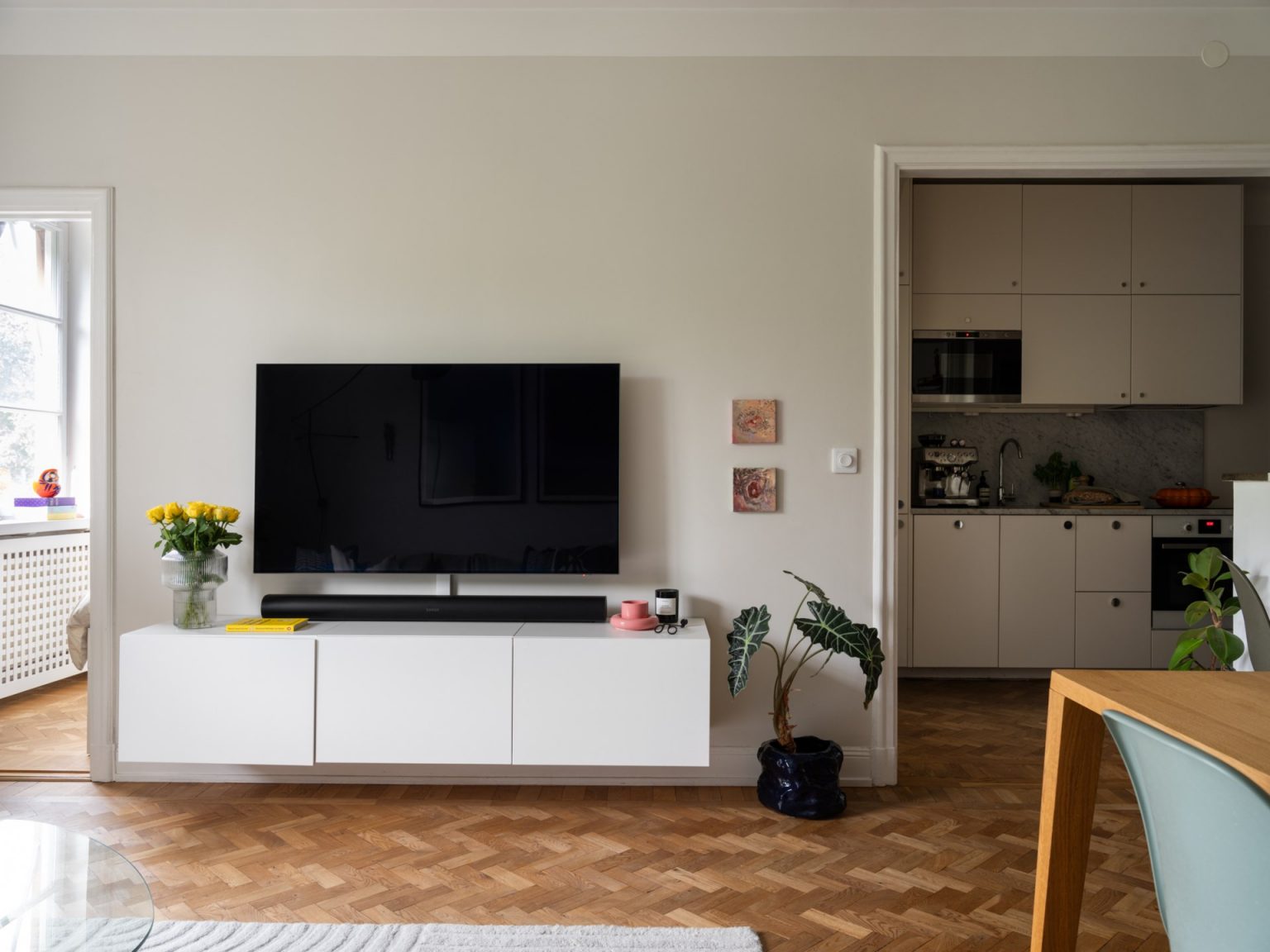 salon décoration design deux-pièces 43m2