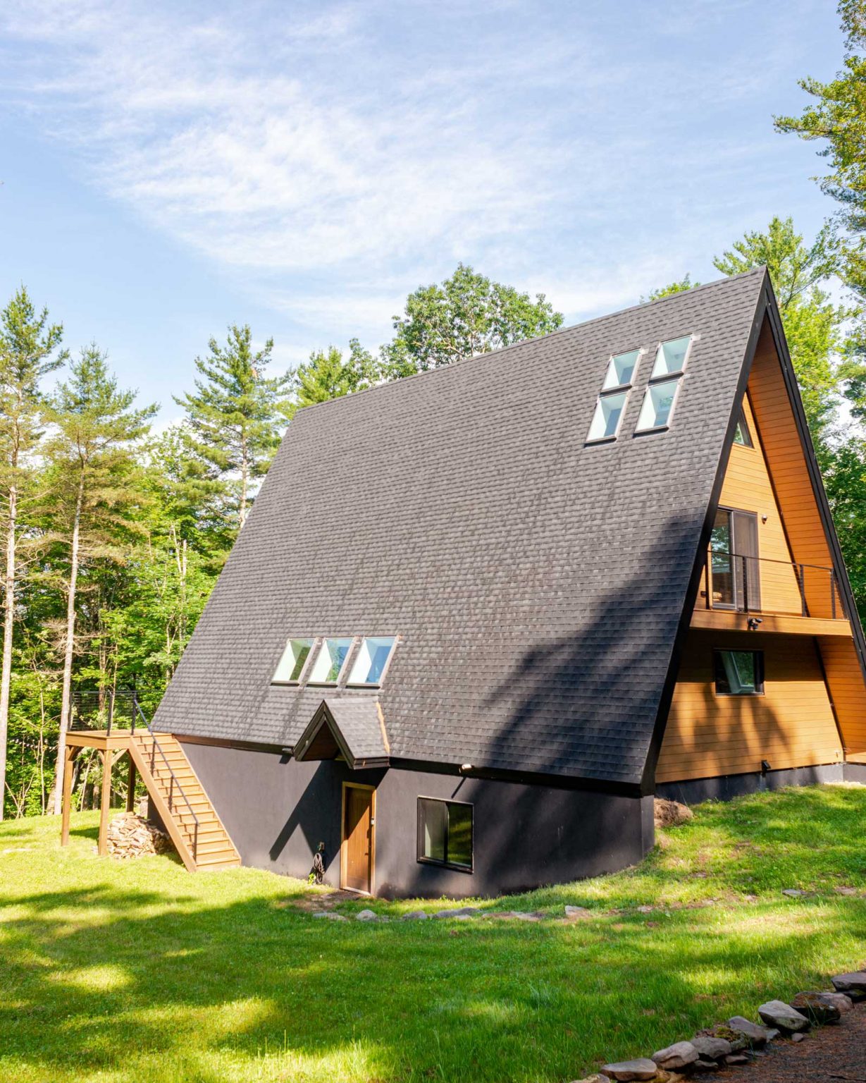 façade avant maison A-Frame Moonlight Mountain House