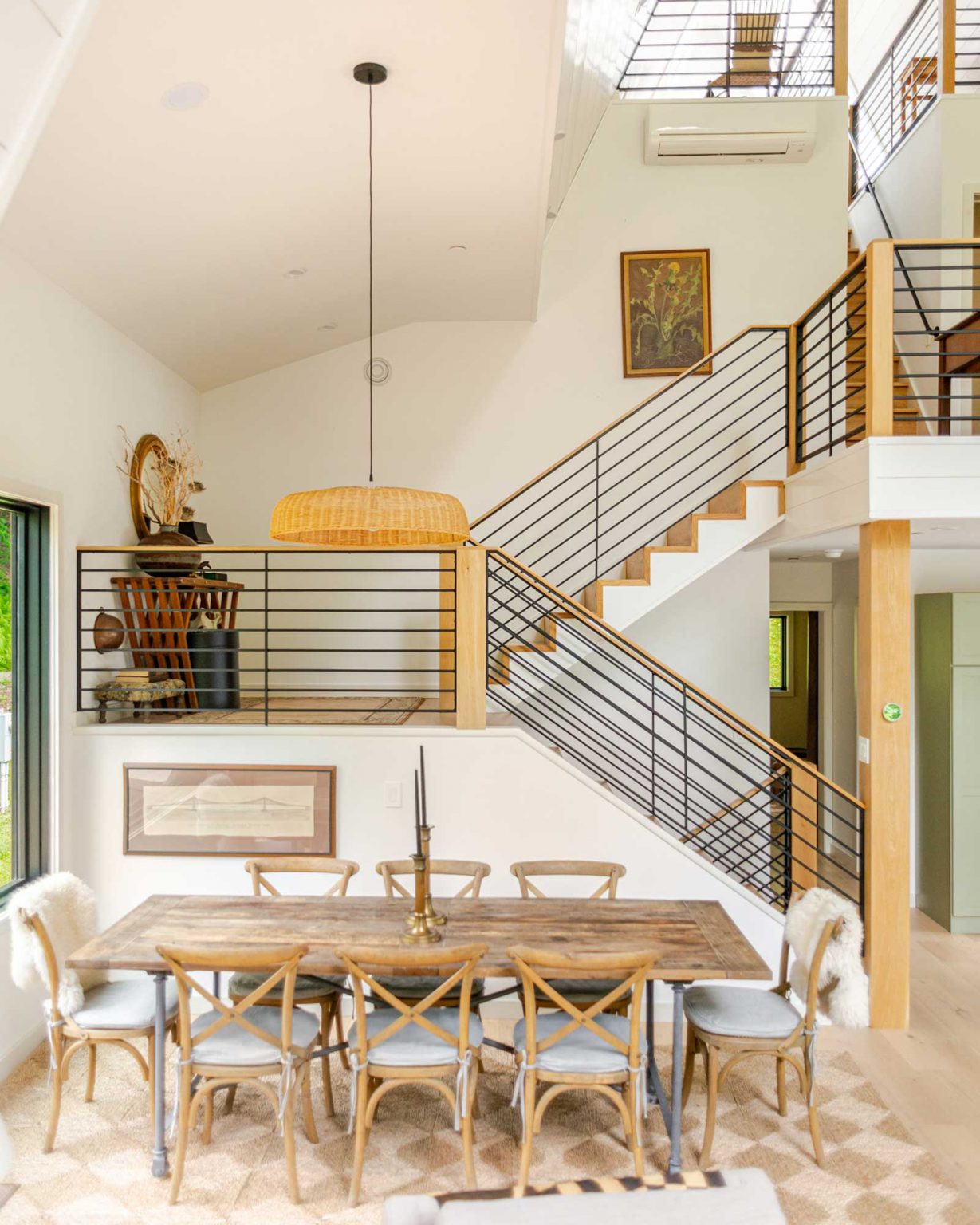 escalier maison A-Frame Moonlight Mountain House