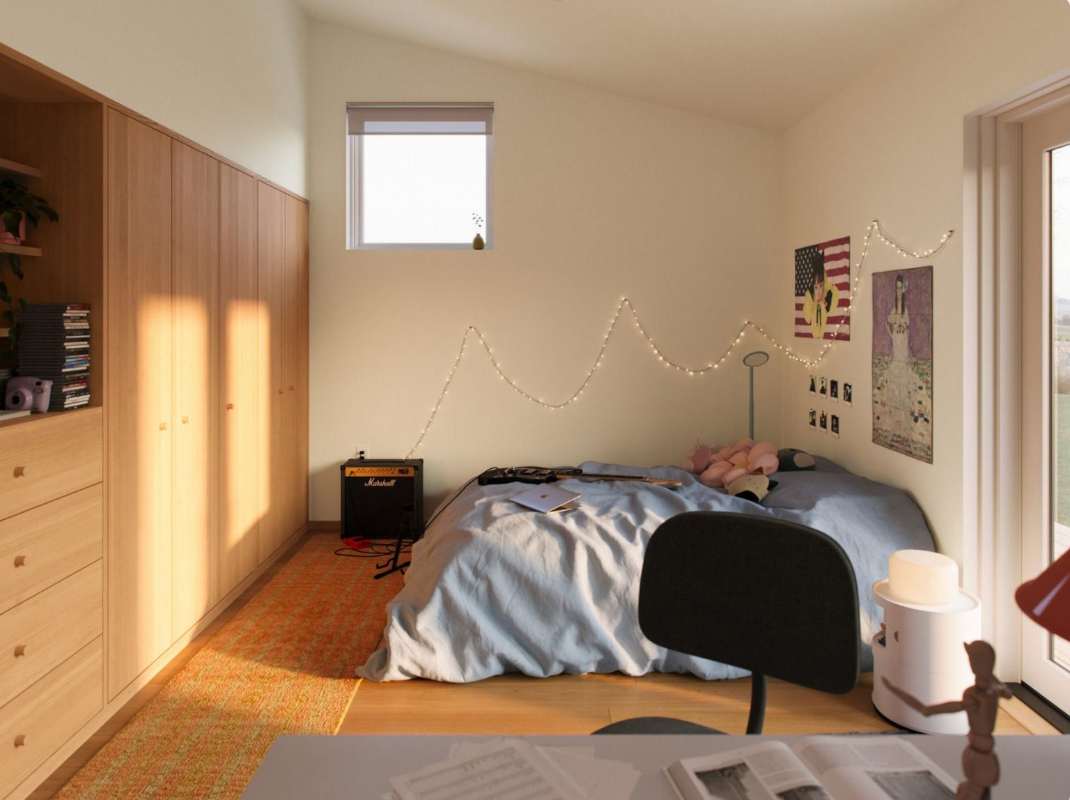 chambre maison préfabriquée de 90m2 Samara