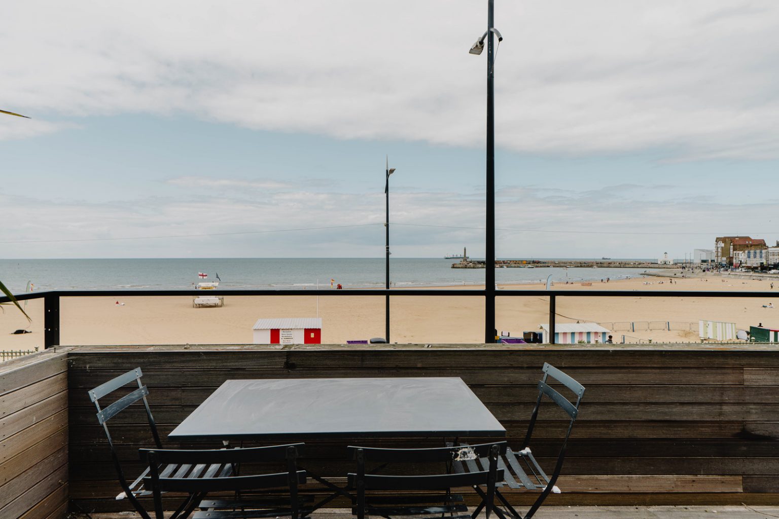 terrasse sol bois vue mer