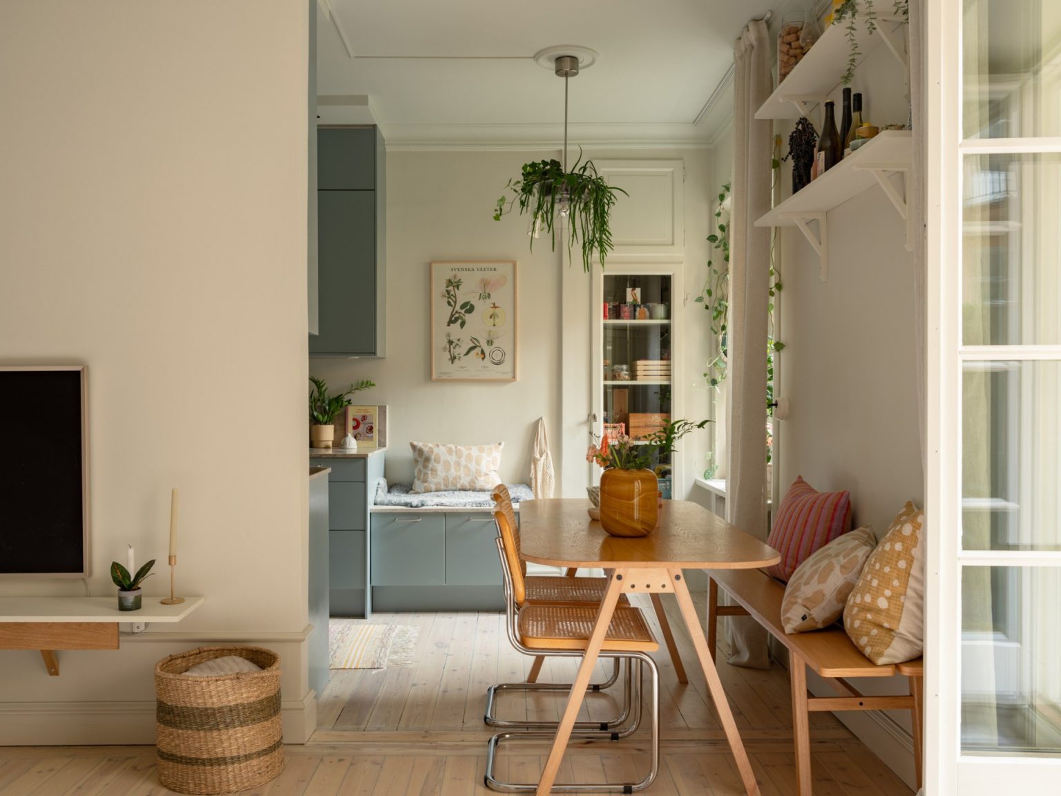 salon et cuisine semi ouverte appartement 76m2