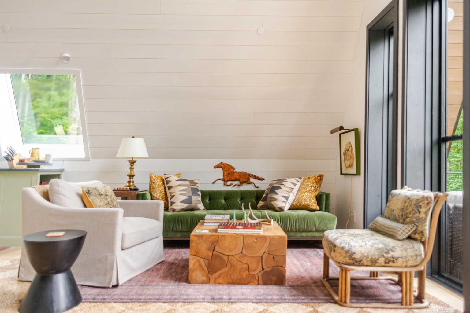 salon maison A-Frame Moonlight Mountain House