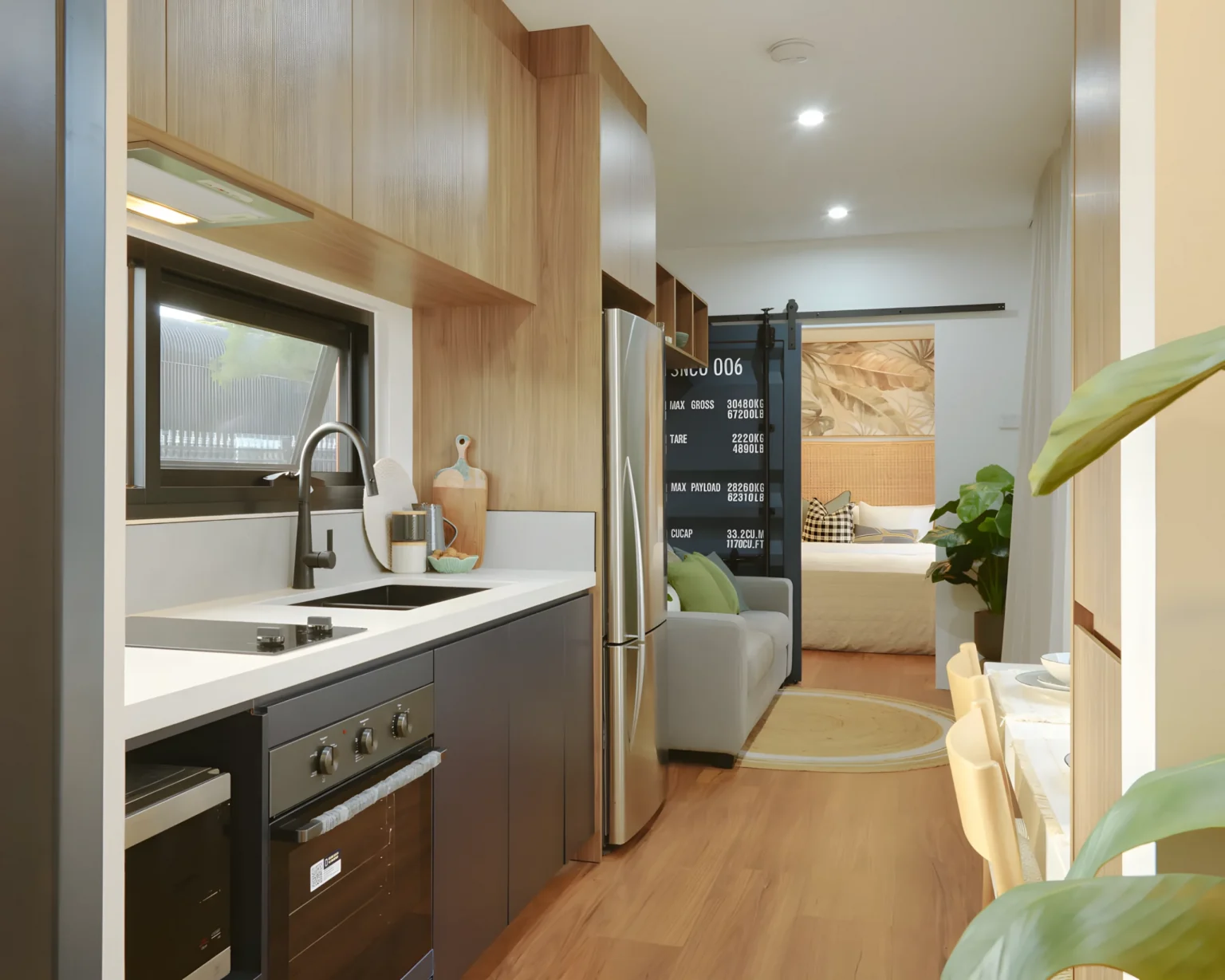 cuisine design en ligne avec espace bar