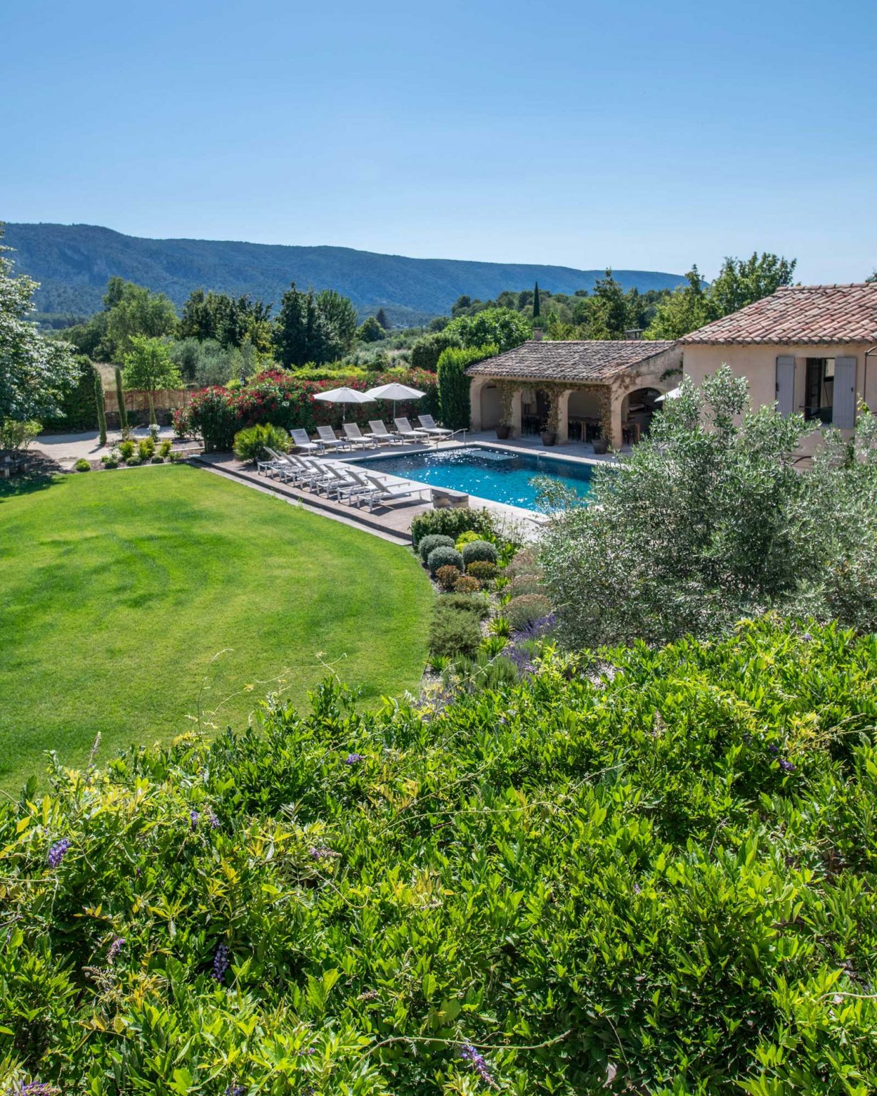 piscine avec pool house La Bastide de l'Orme Luberon Ménerbes