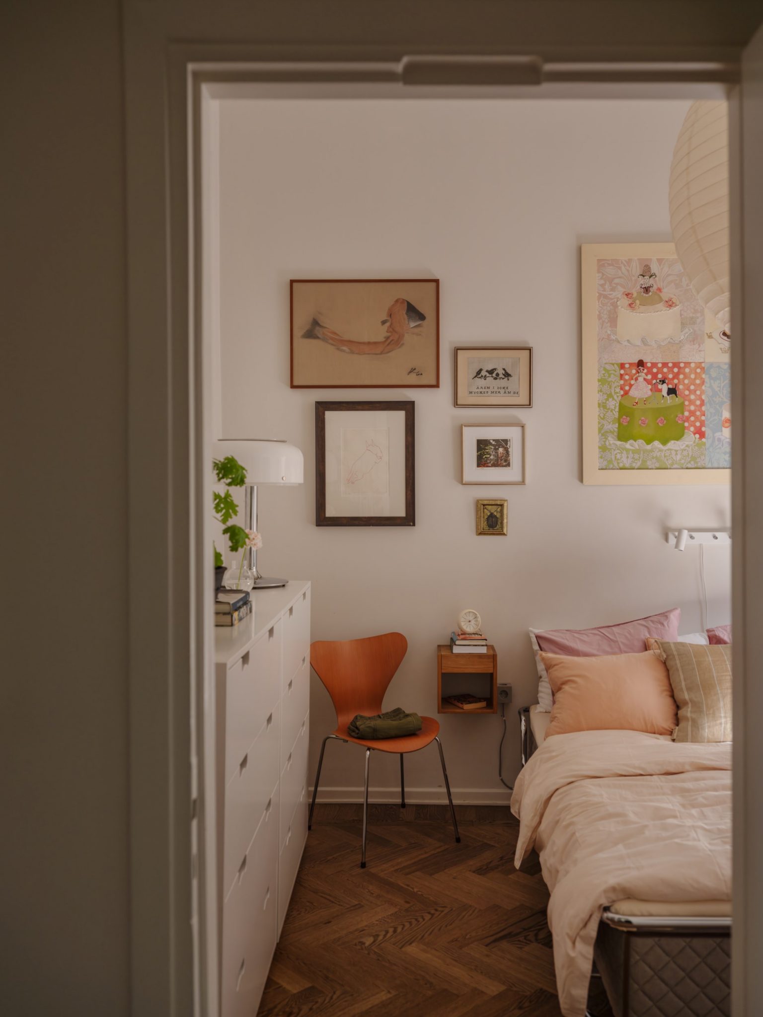 chambre décoration scandinave vintage