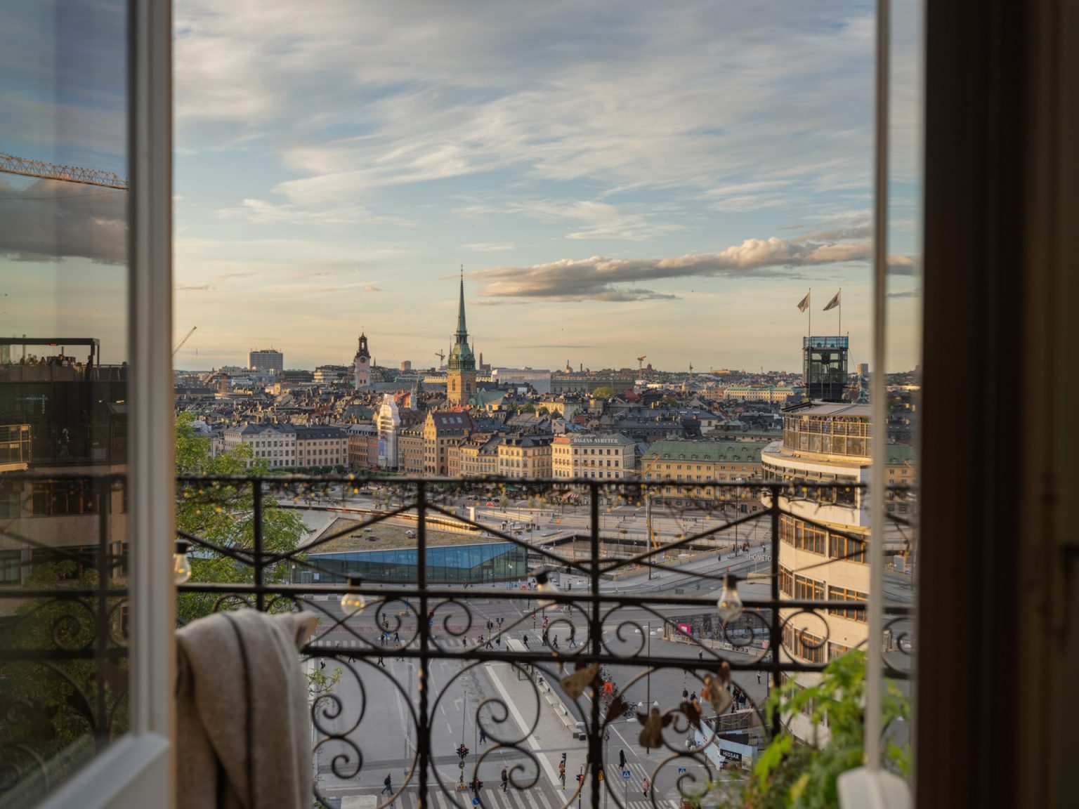balcon fer forgé vue Stockholm