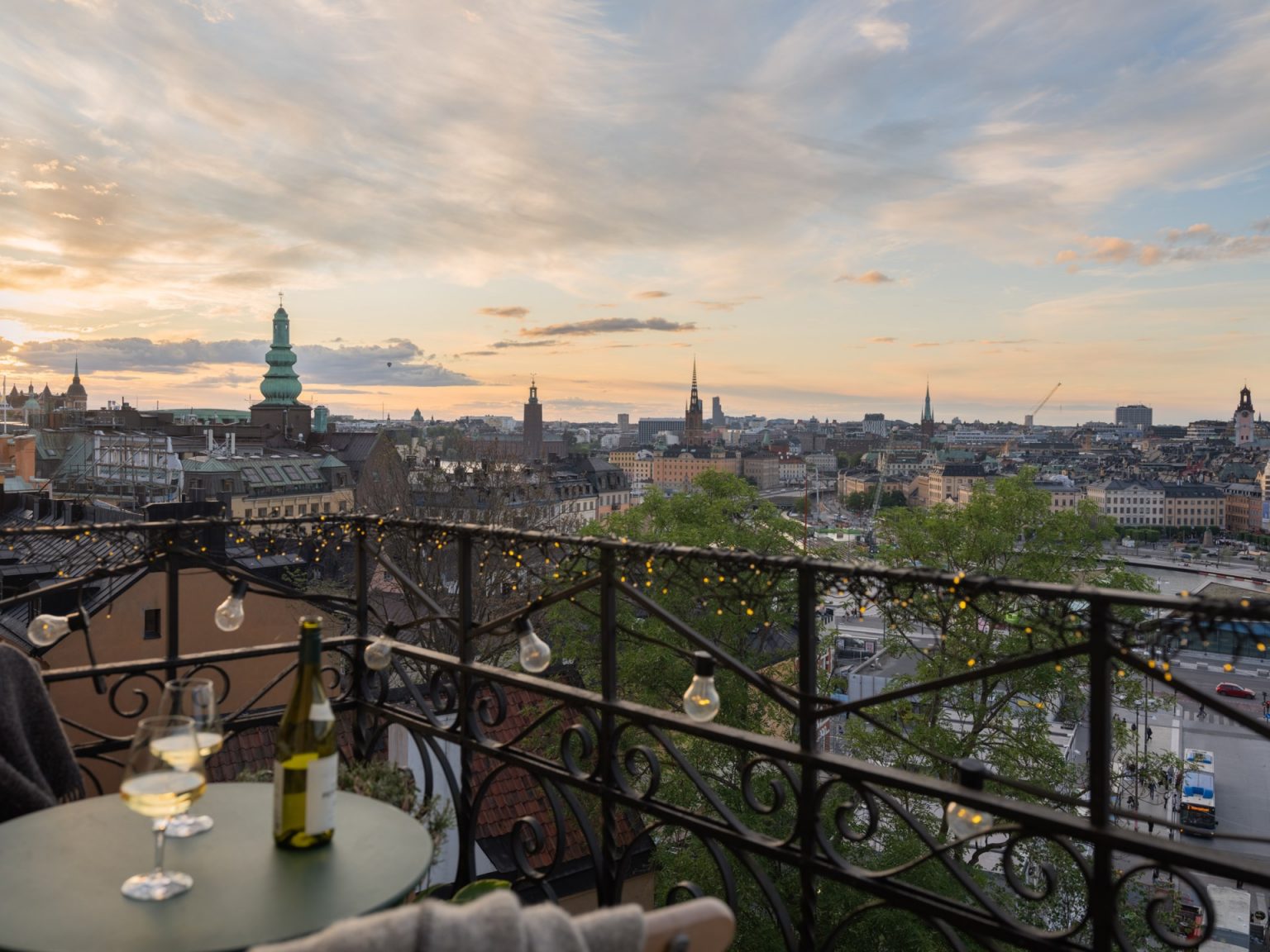 balcon fer forgé vue Stockholm