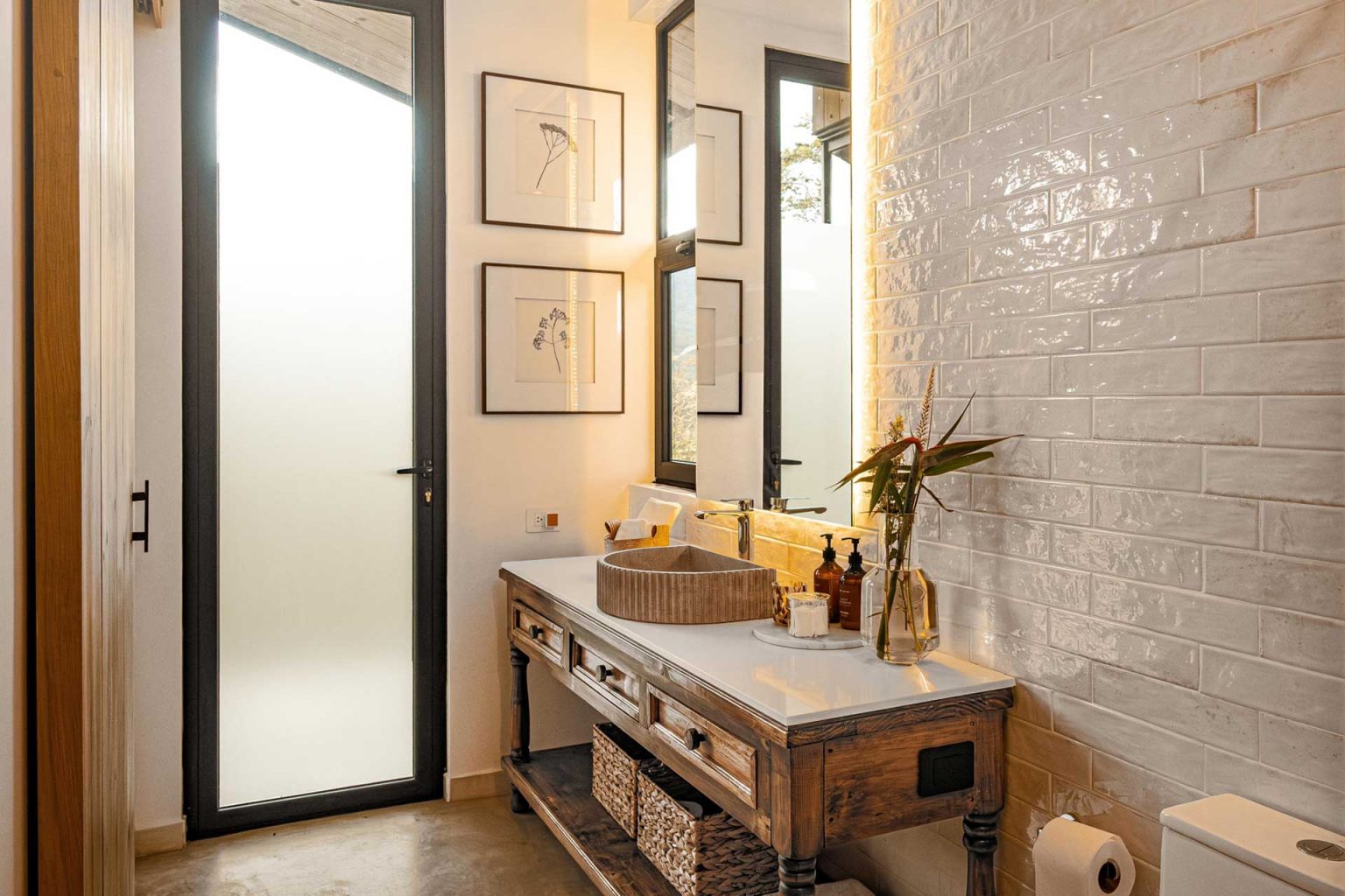 salle de bain décoration rustique chic