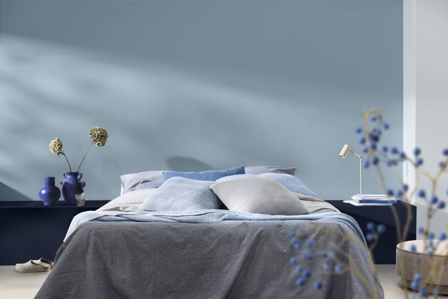 chambre bleu couleur de l'année Dulux Valentine2026