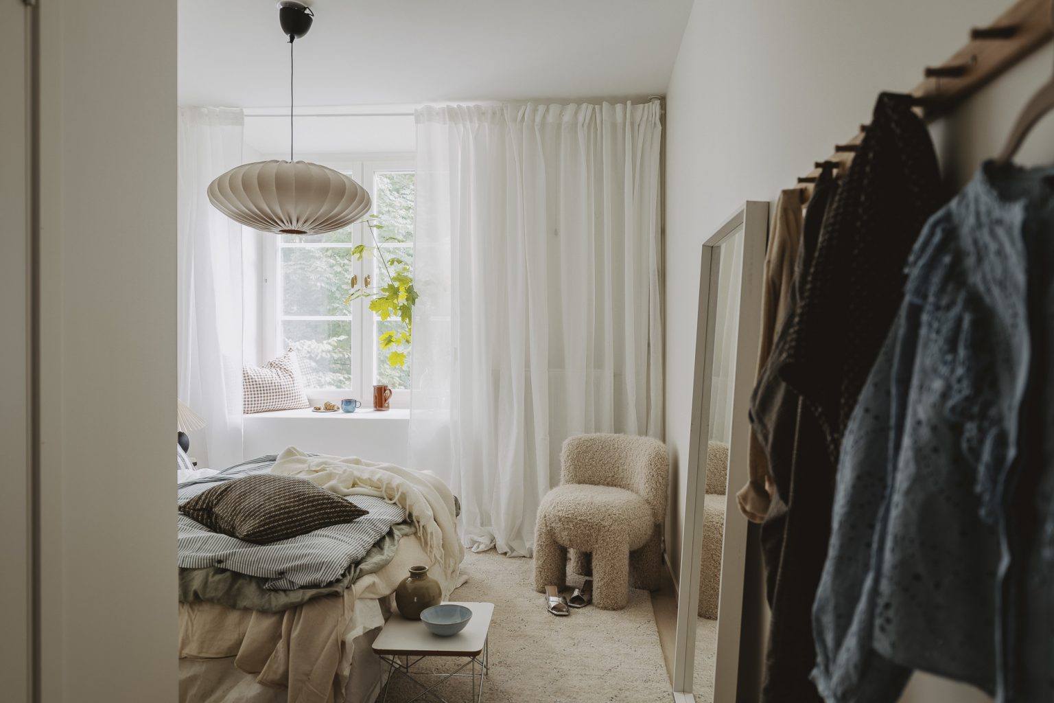chambre deux-pièces 38m2 décoration scandinave