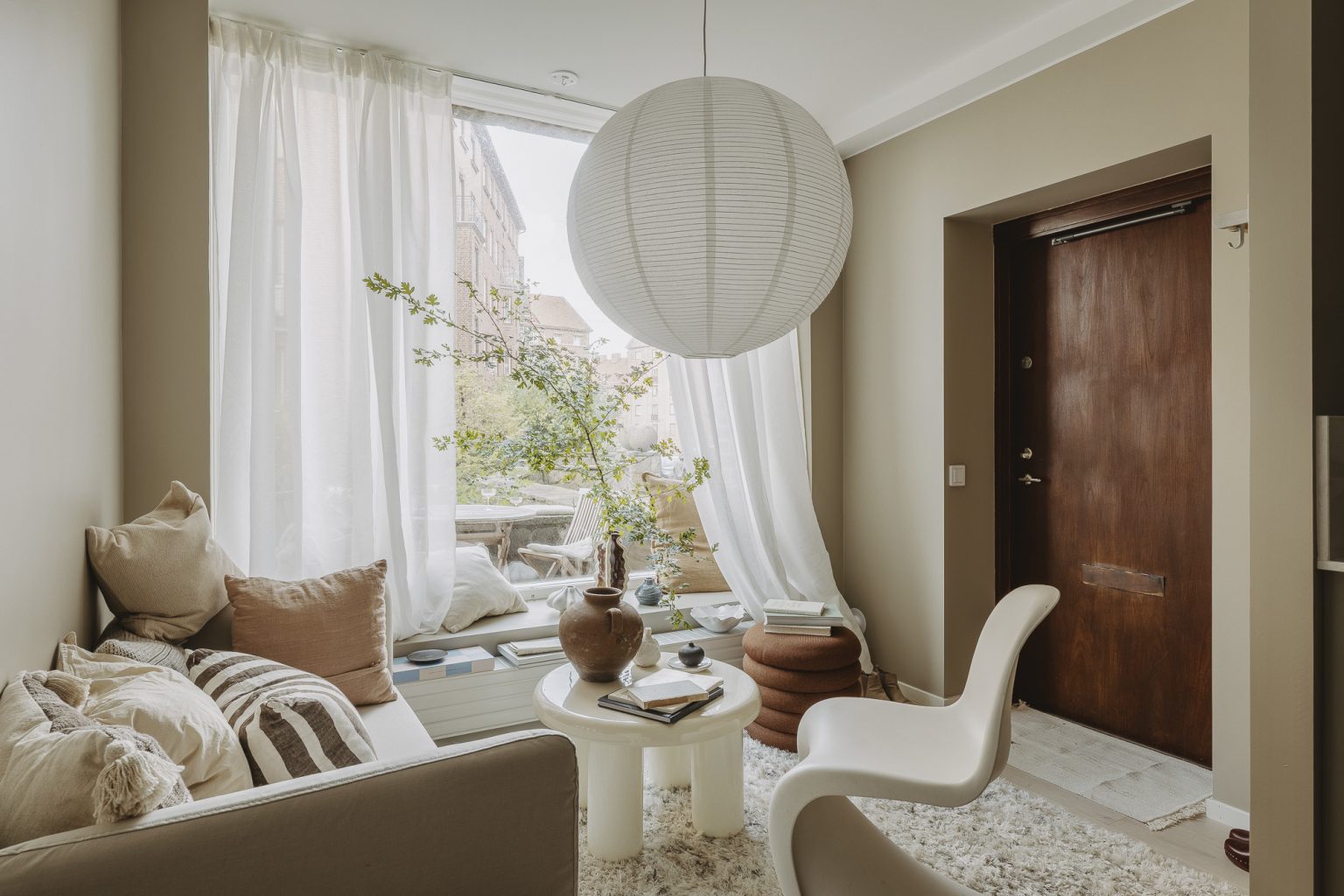salon deux-pièces 38m2 décoration scandinave