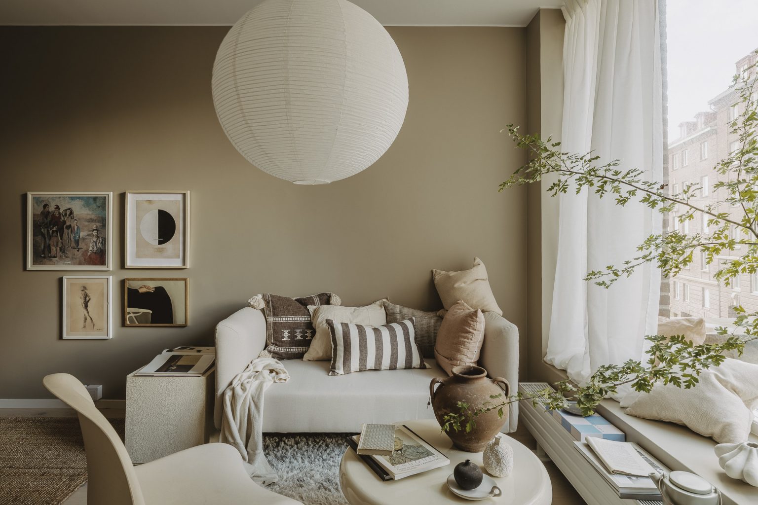 salon deux-pièces 38m2 décoration scandinave