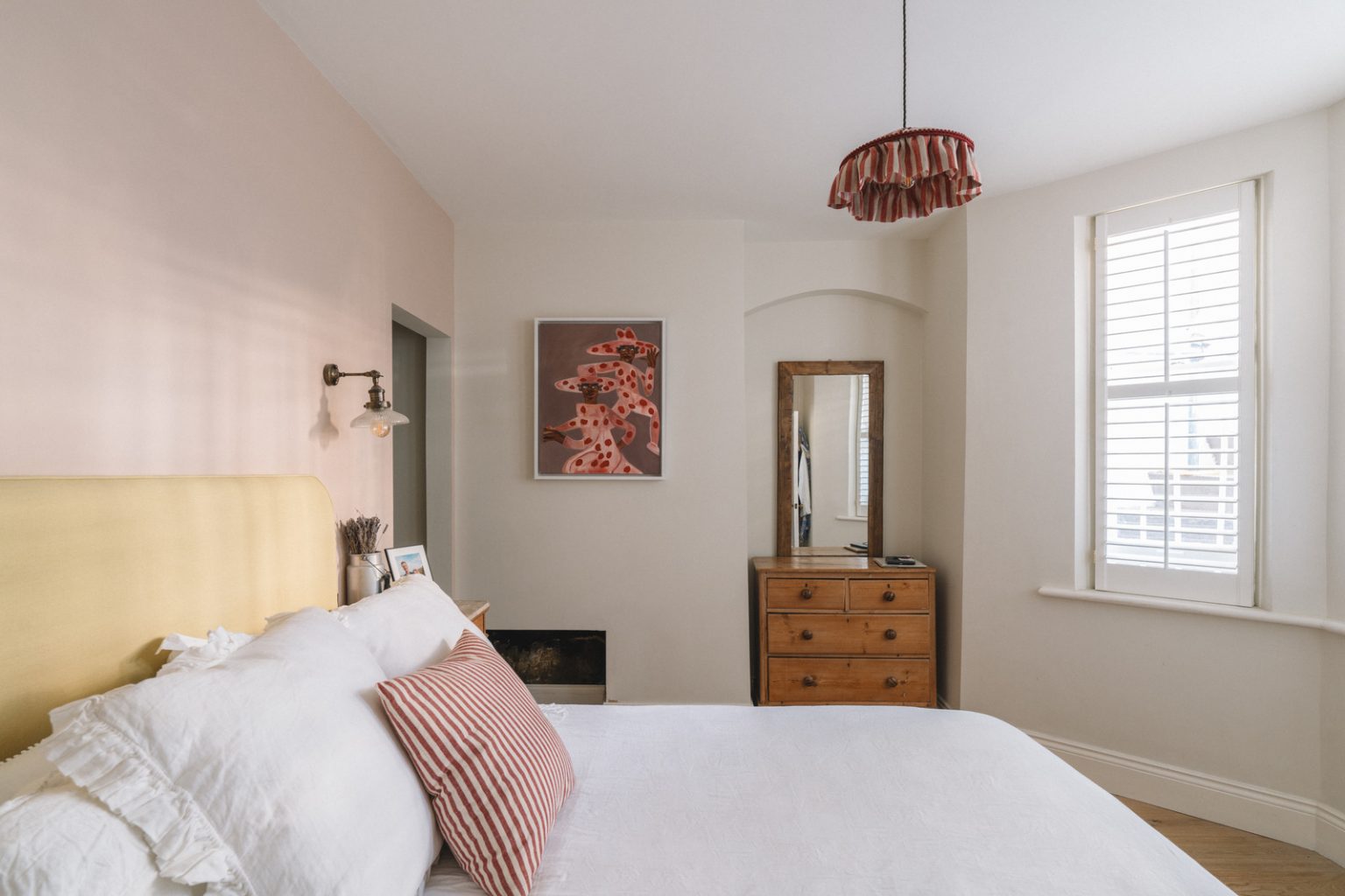 chambre décoration rustique chic appartement 68m2 avec jardin