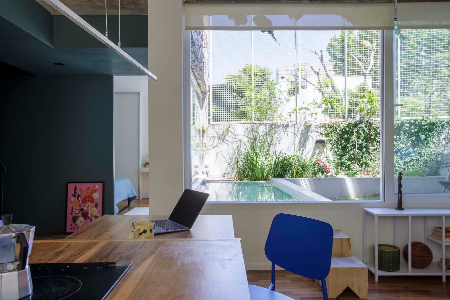 espace bureau décoration design appartement duplex avec jardins
