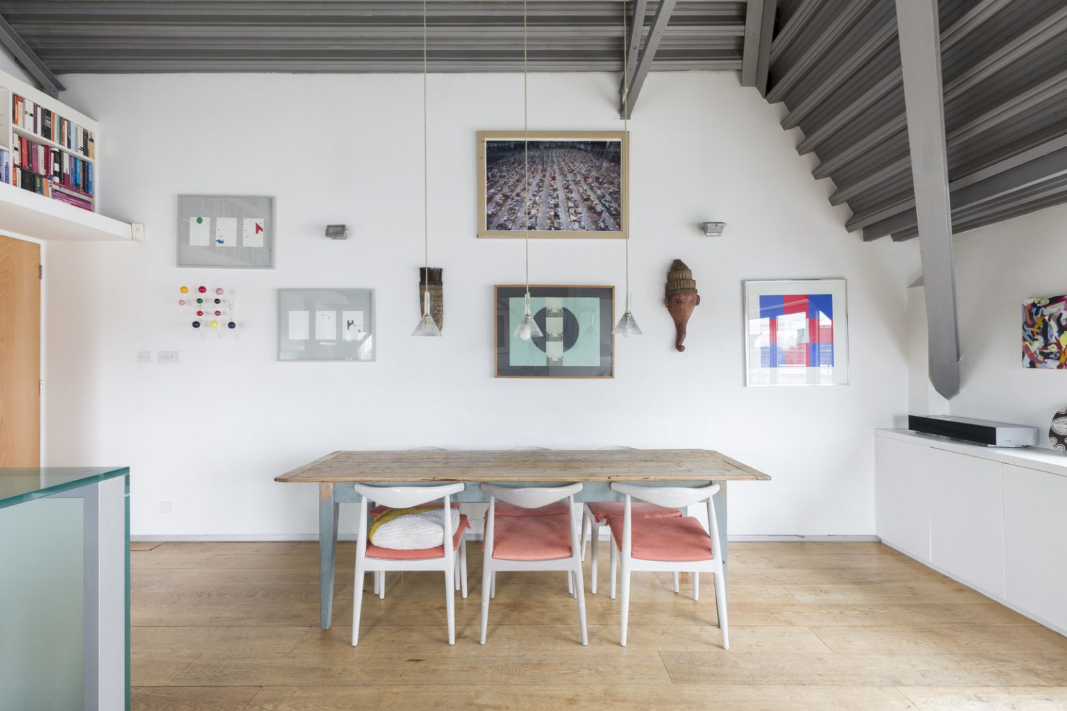 salle à manger loft Londres 77m2