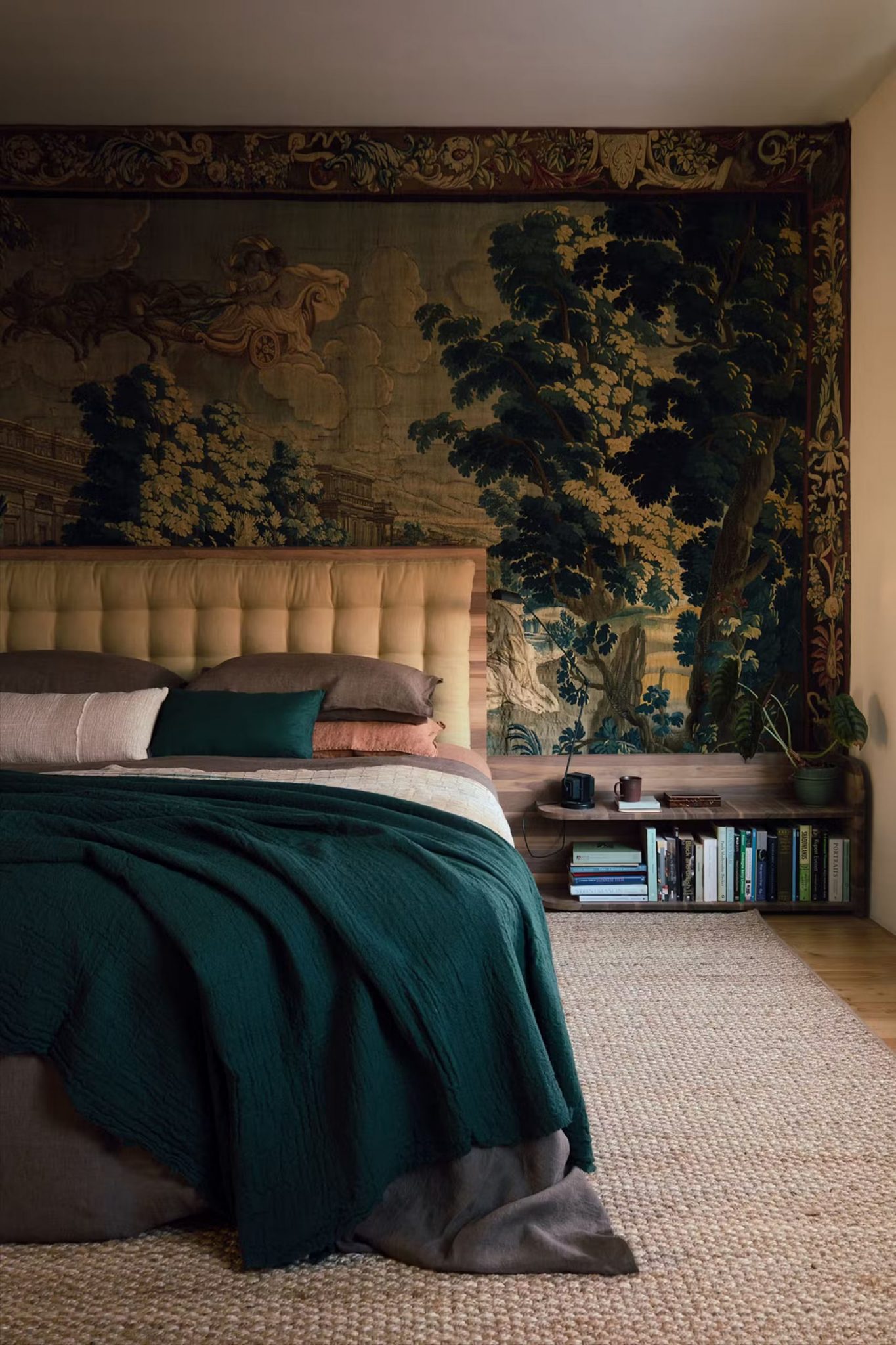chambre avec tapisserie Aubusson maison victorienne Londres