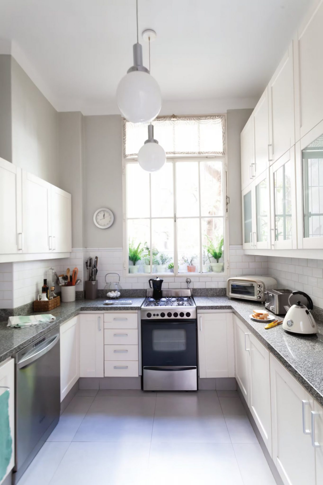 cuisine blanche décoration contemporaine