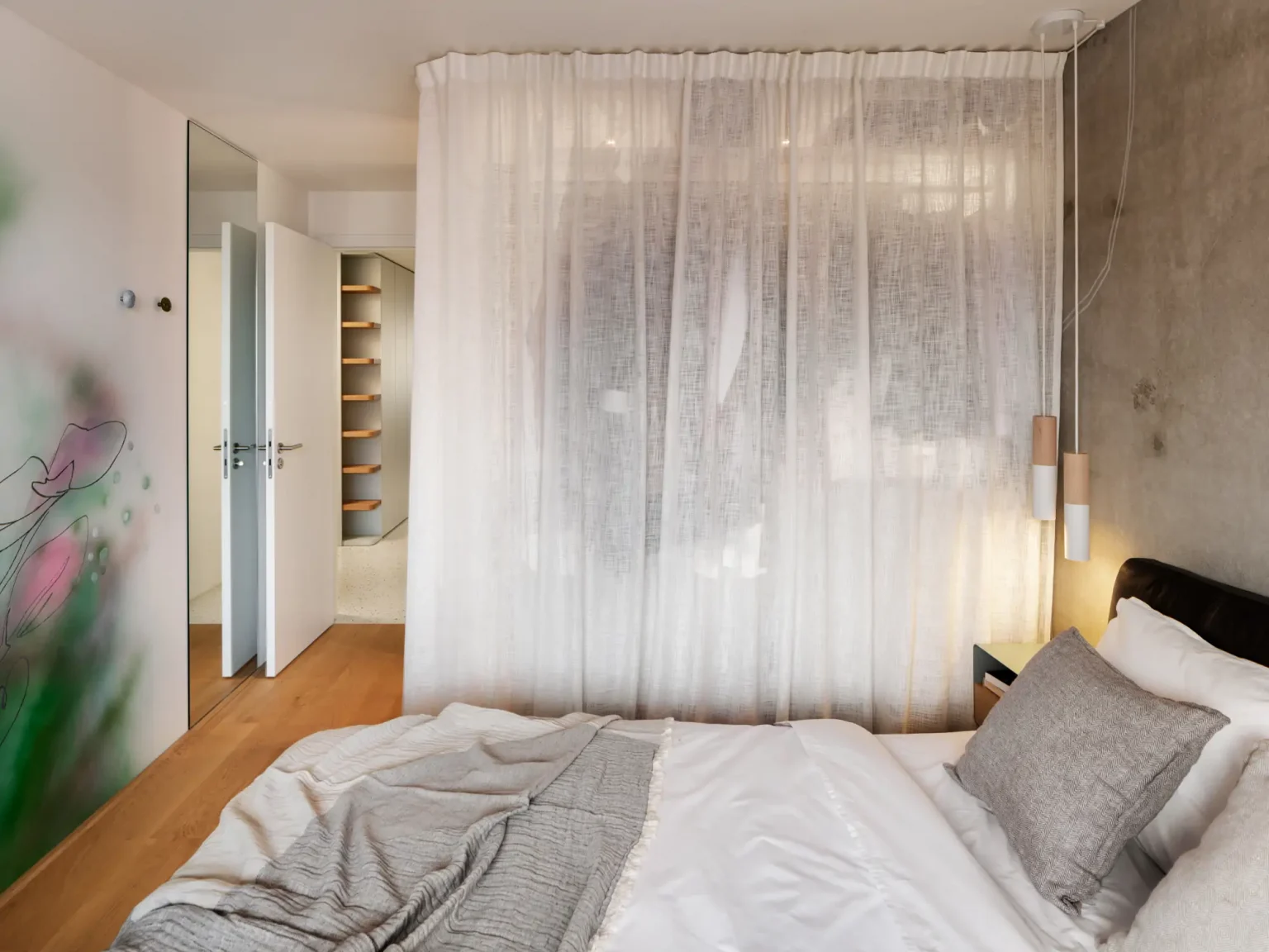 chambre appartement contemporain décoration design