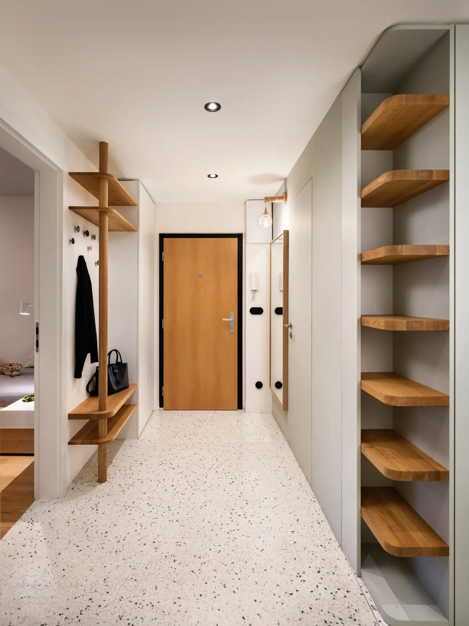 entrée sol terrazzo appartement contemporain