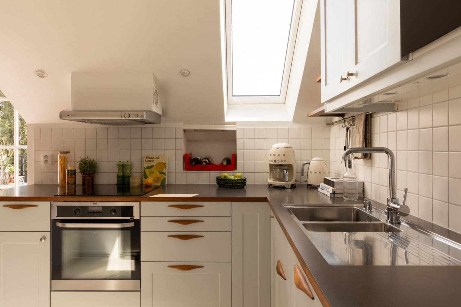 cuisine mansardée gris clair