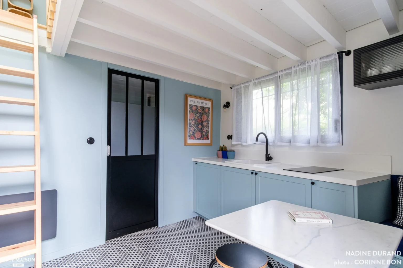 cuisine bleu décoration contemporaine