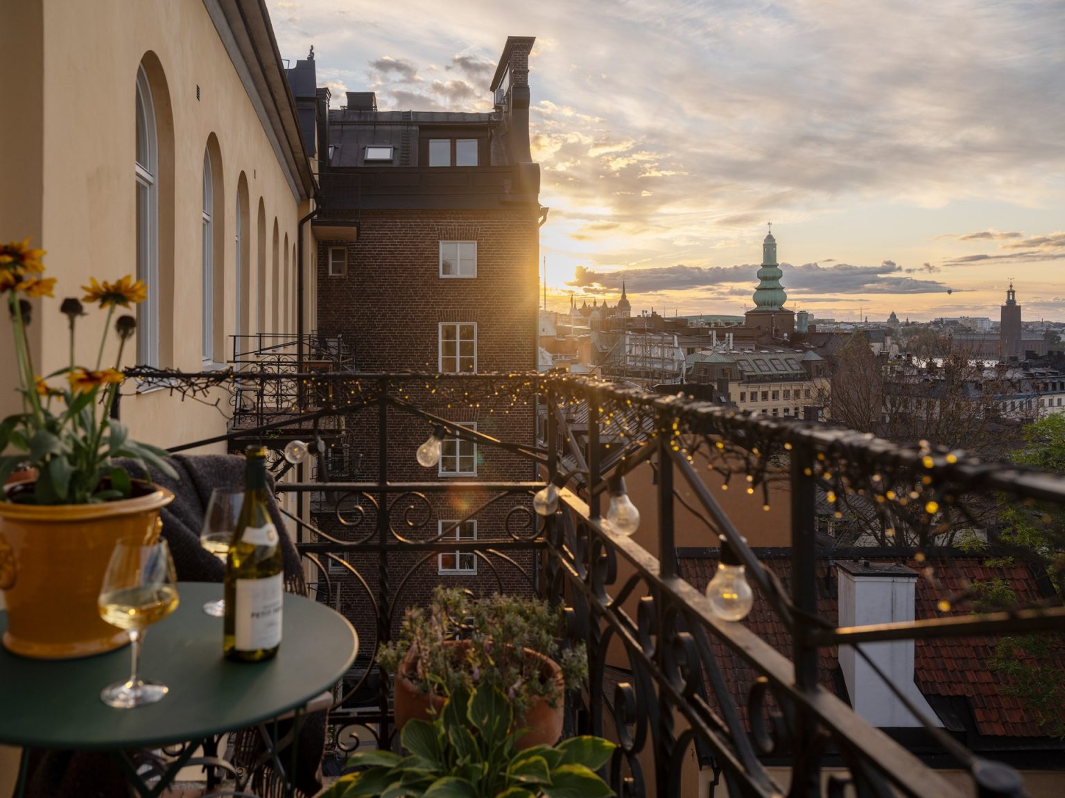 balcon fer forgé vue Stockholm