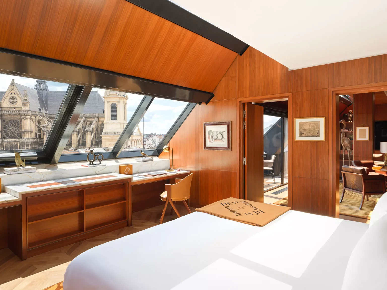 chambre avec bureau appartement 130m2 Penthouse Madame Rêve décoration contemporaine