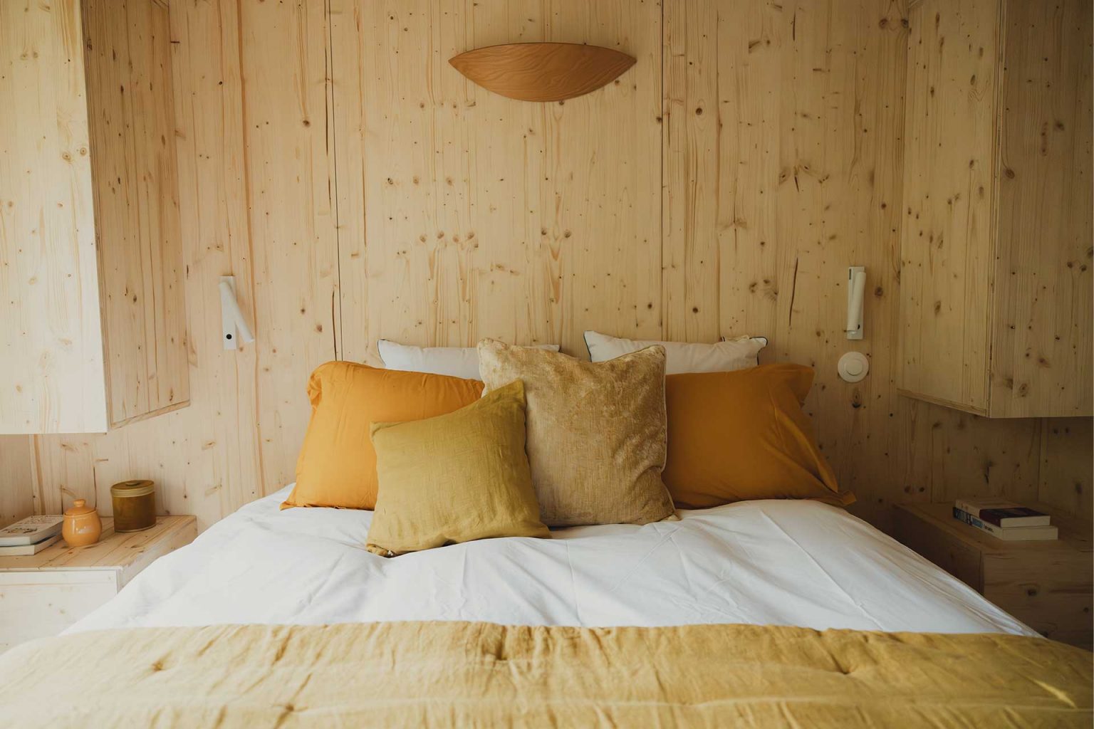 chambre petite maison en bois Bleu Bicoque