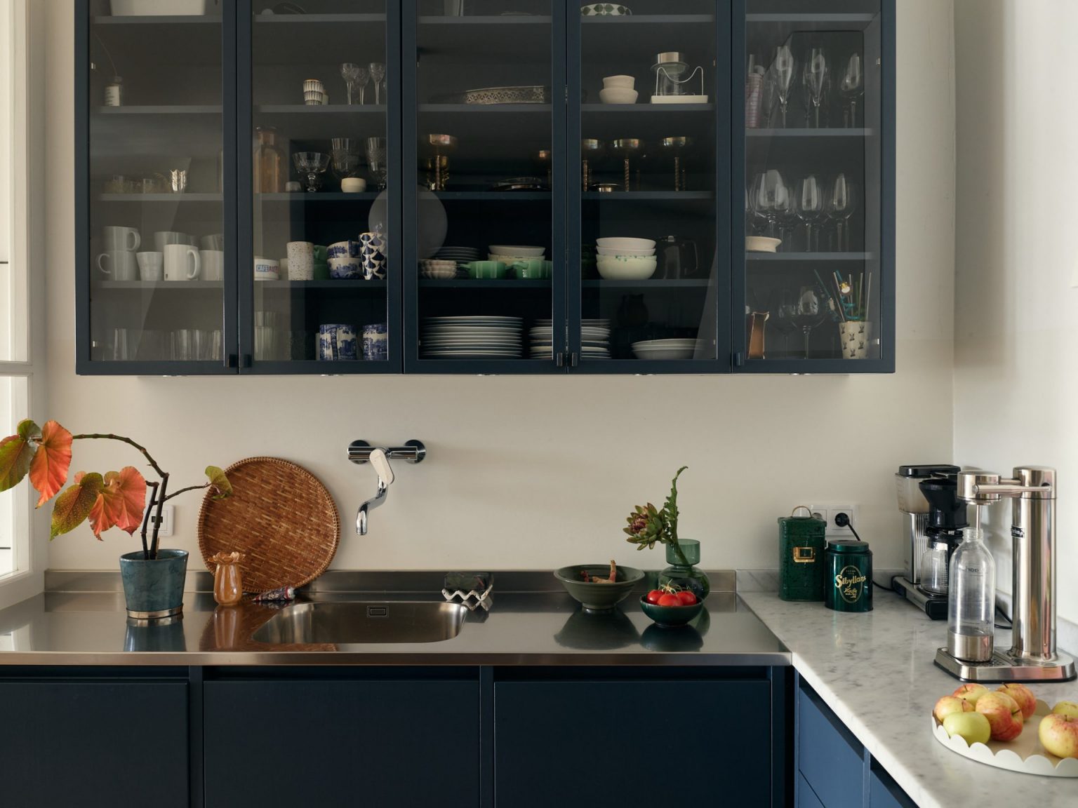 cuisine ouverte bleue
