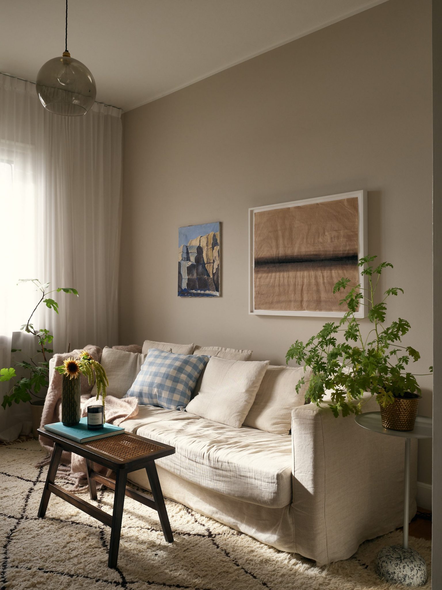 salon mur beige