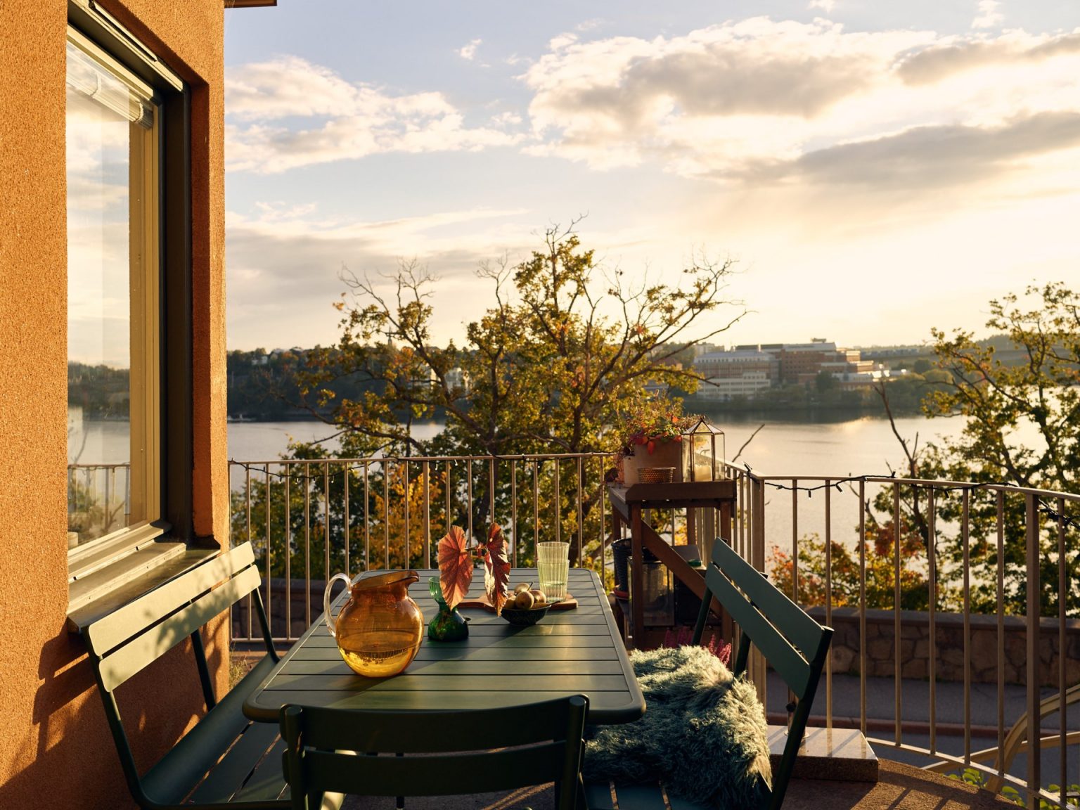 terrasse maison de ville vue lac