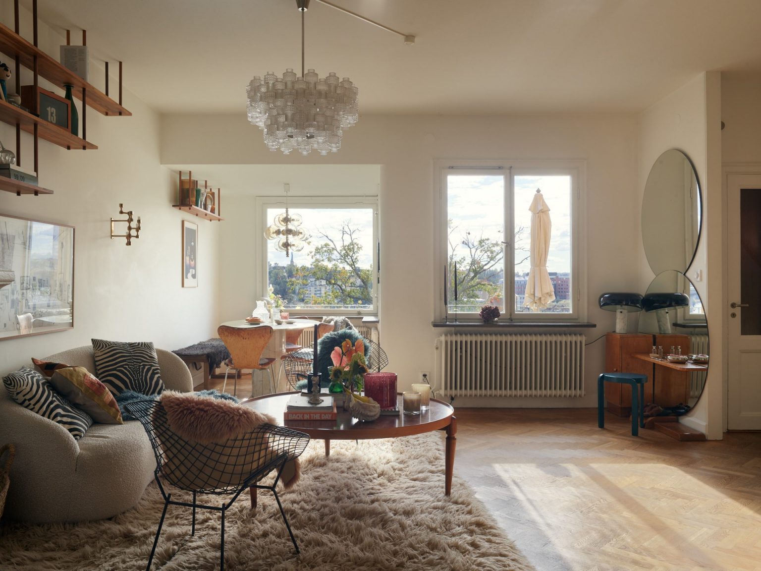 salon et salle à manger décoration vintage